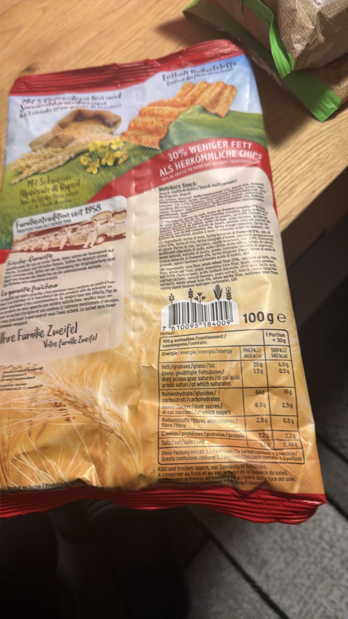 Weniger Fett Chips
