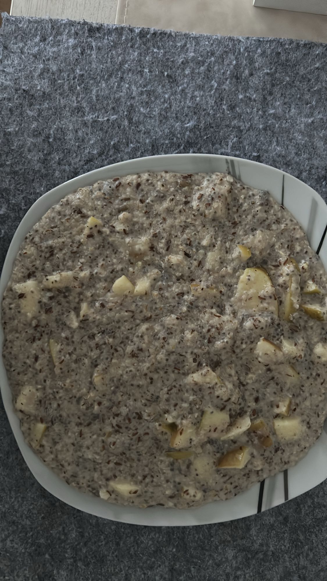 gachas de semillas y manzana