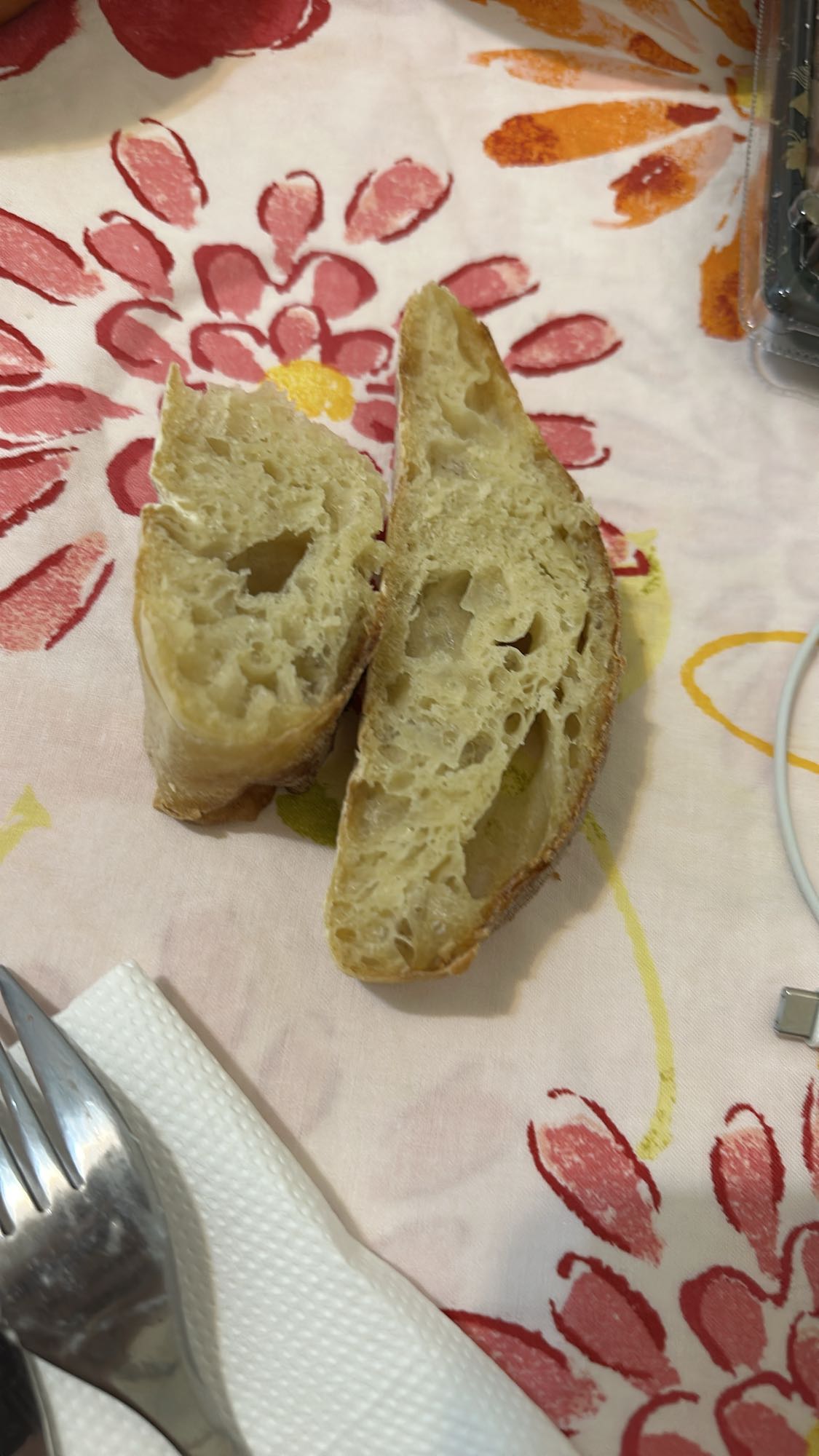 Rustic bread slices