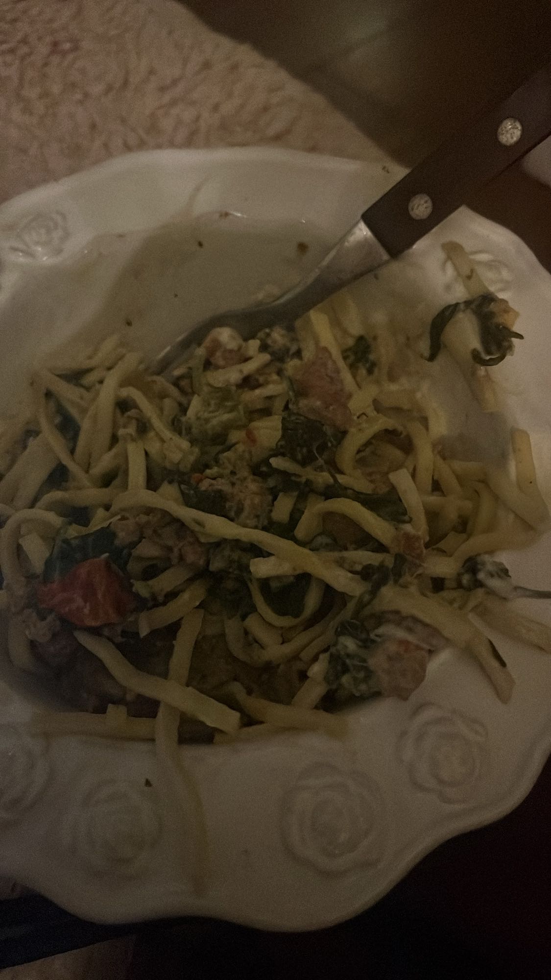 Romige pasta met groenten