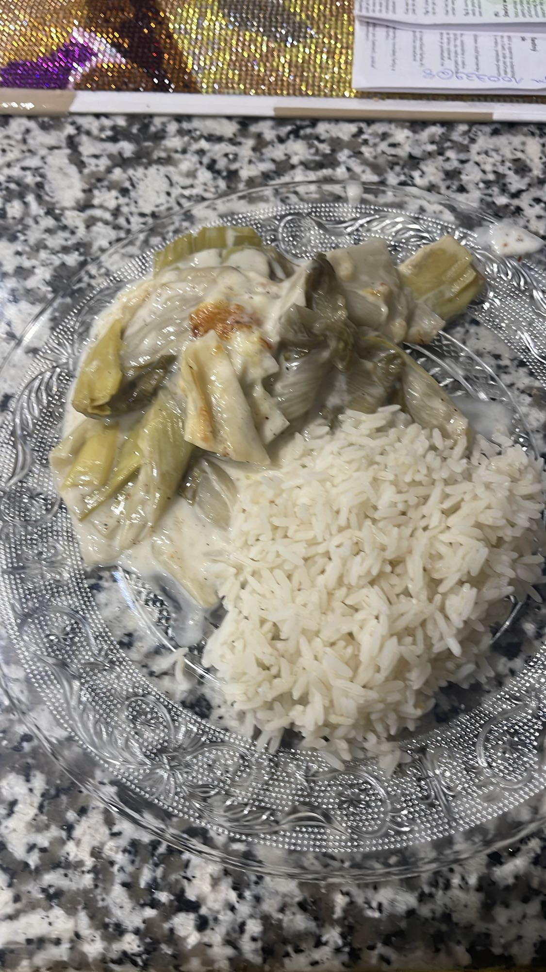 Endives gratinées et riz