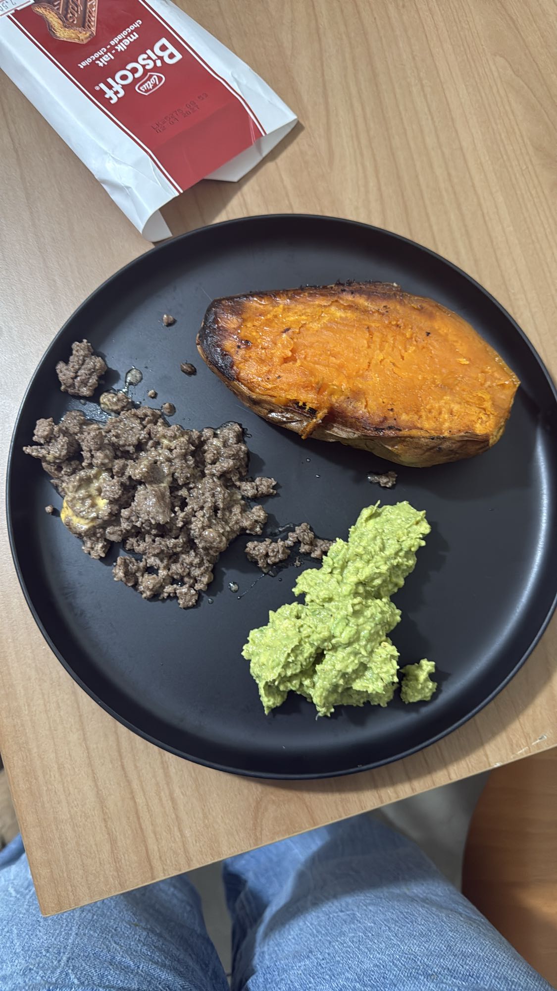 Beef, sweet potato, guac