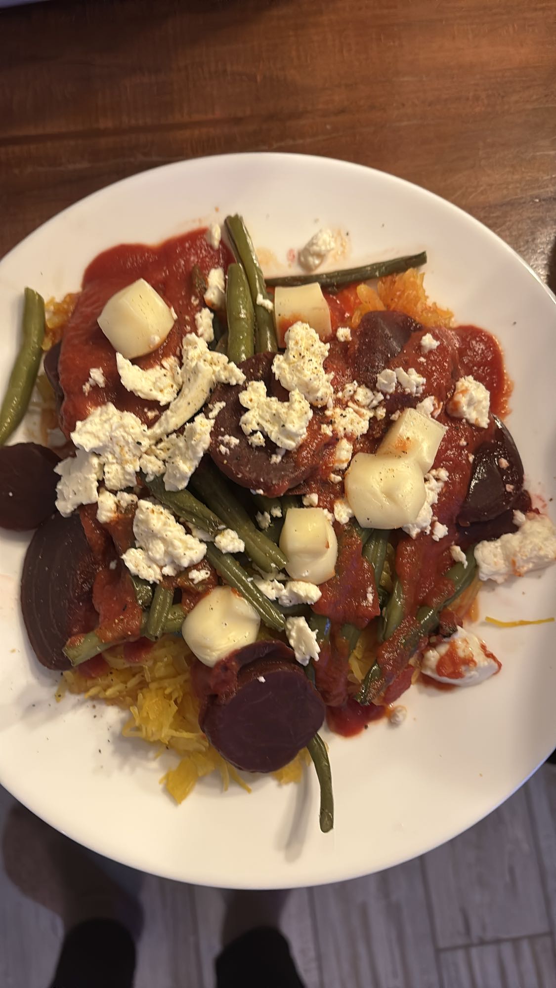 Légumes sauce tomate fromage