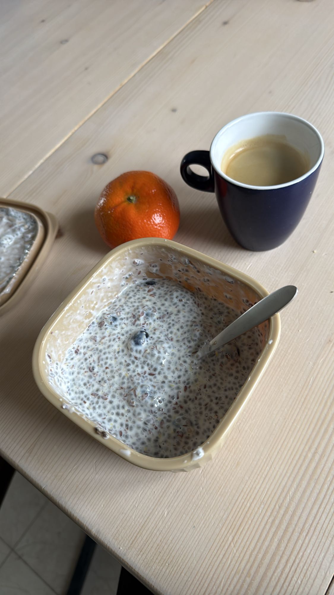 chia ontbijt met fruit