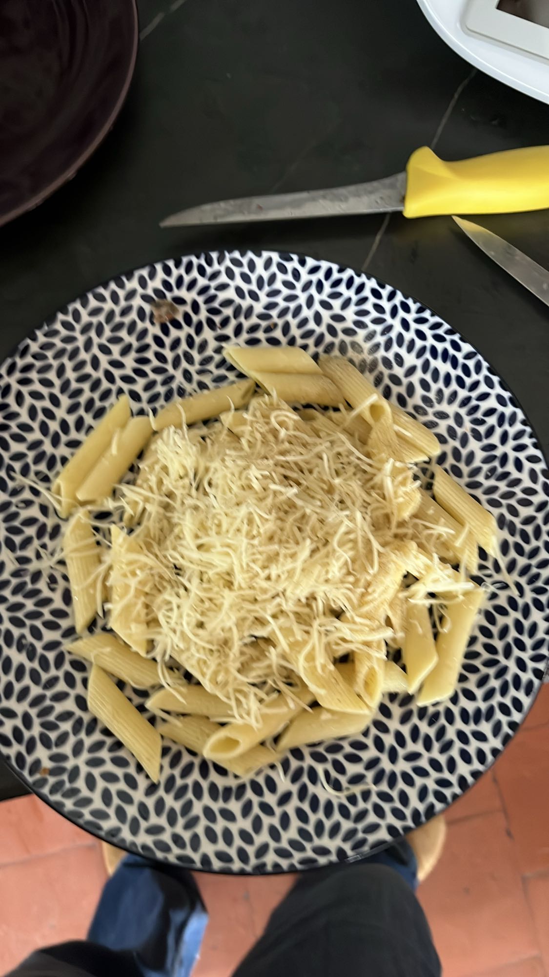 Pâtes au fromage râpé