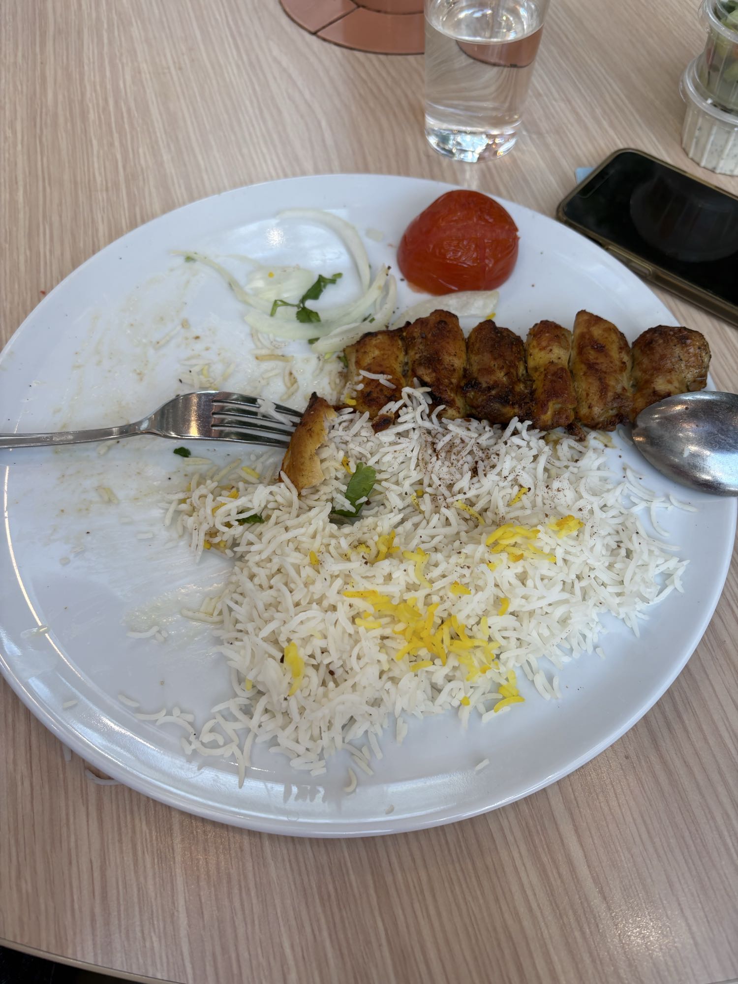 Kycklingkebab med ris