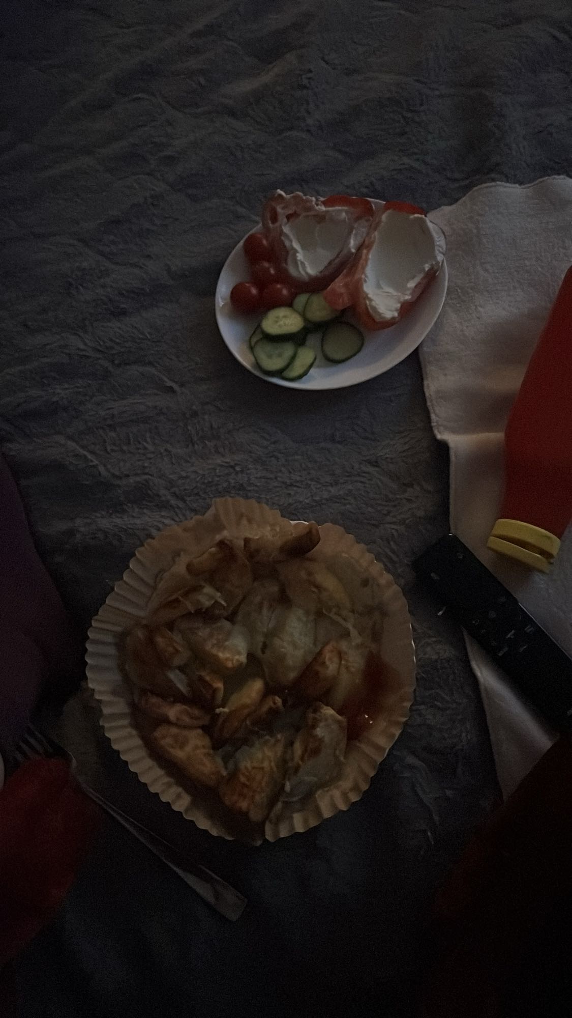 Găluște cu legume și cremă