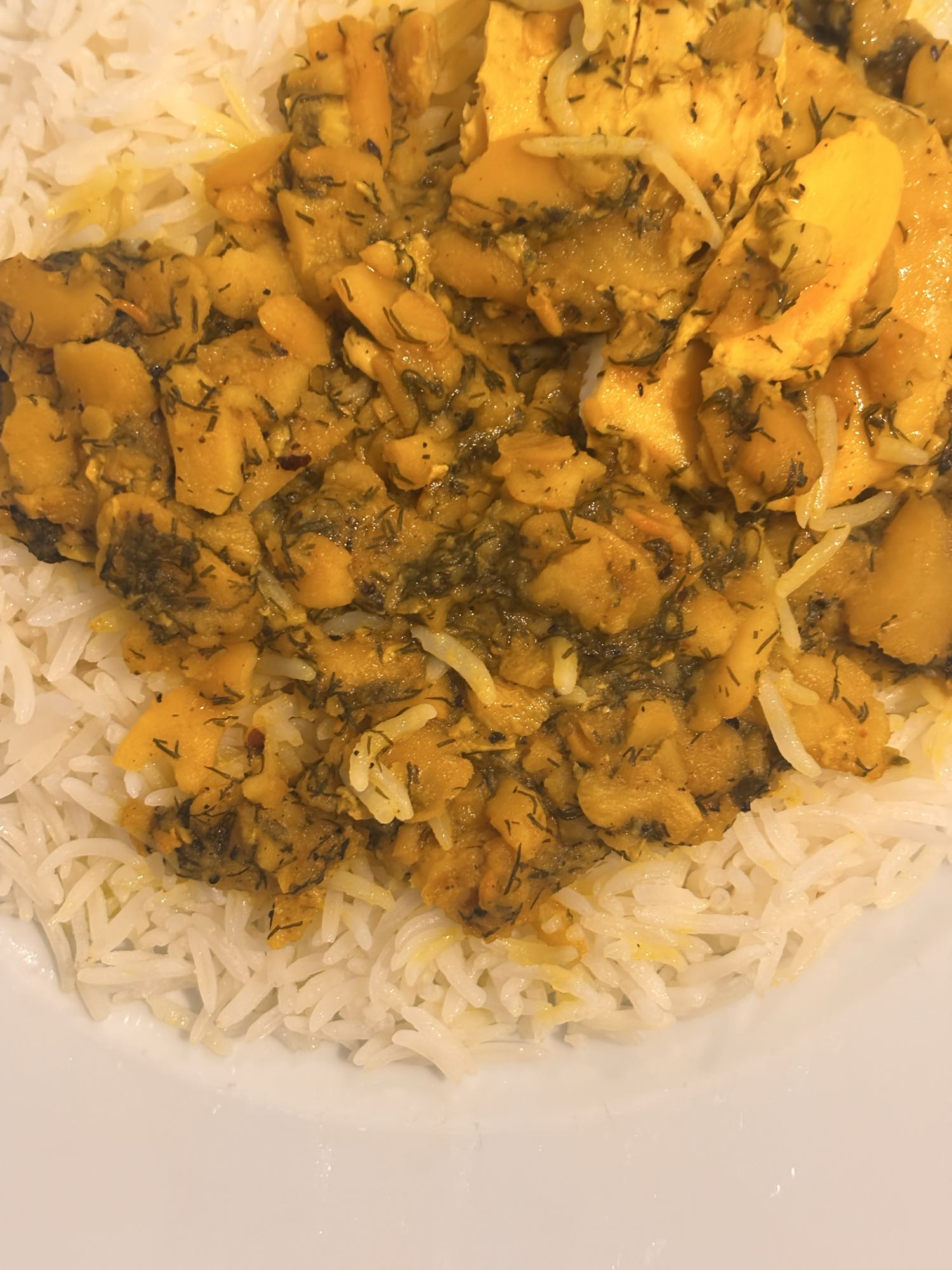 Ris med kycklinggryta