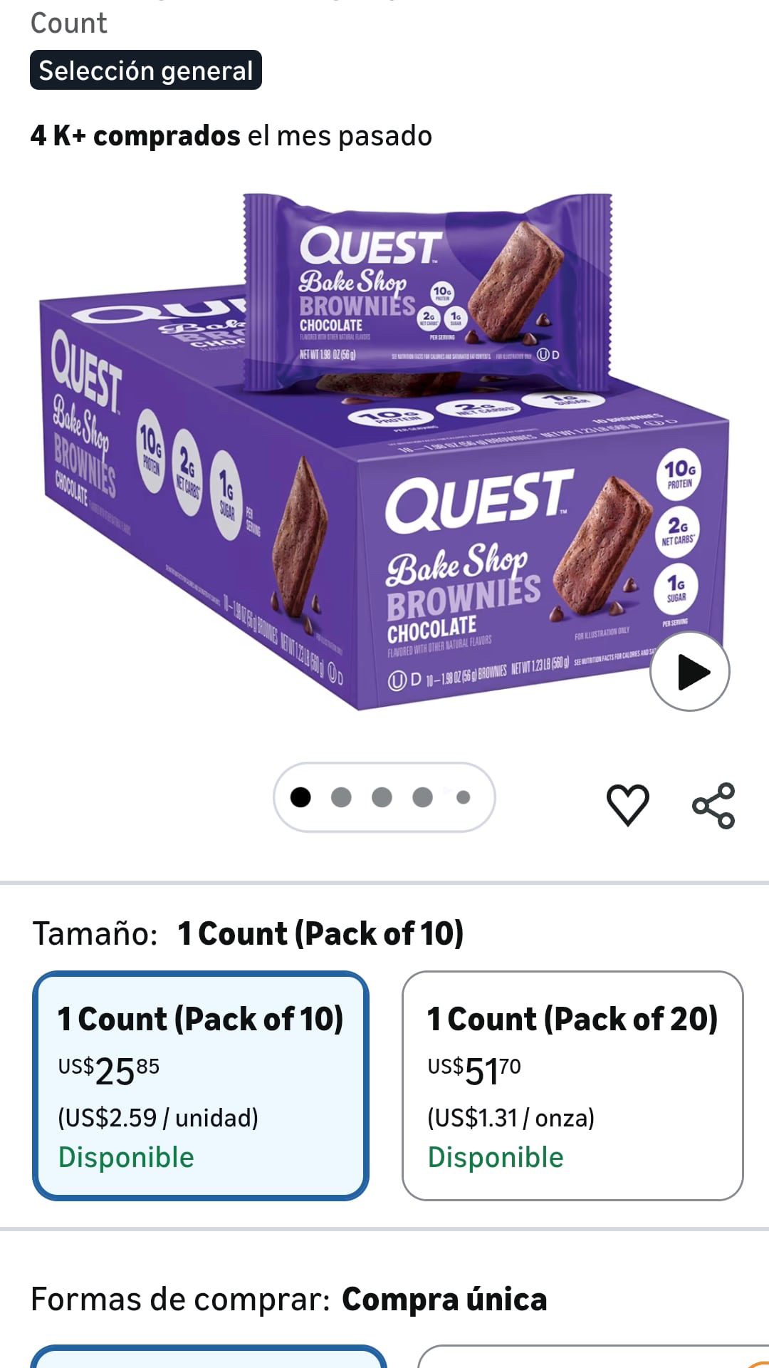 Brownie proteico chocolate