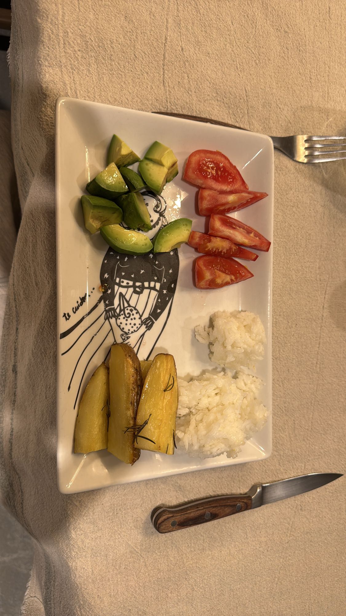 plato vegetal con arroz y lomo magro