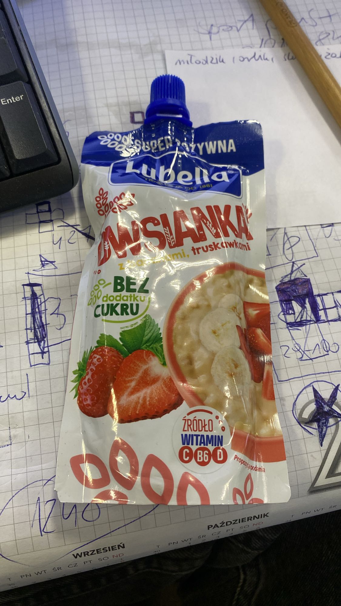 Owsianka z truskawkami