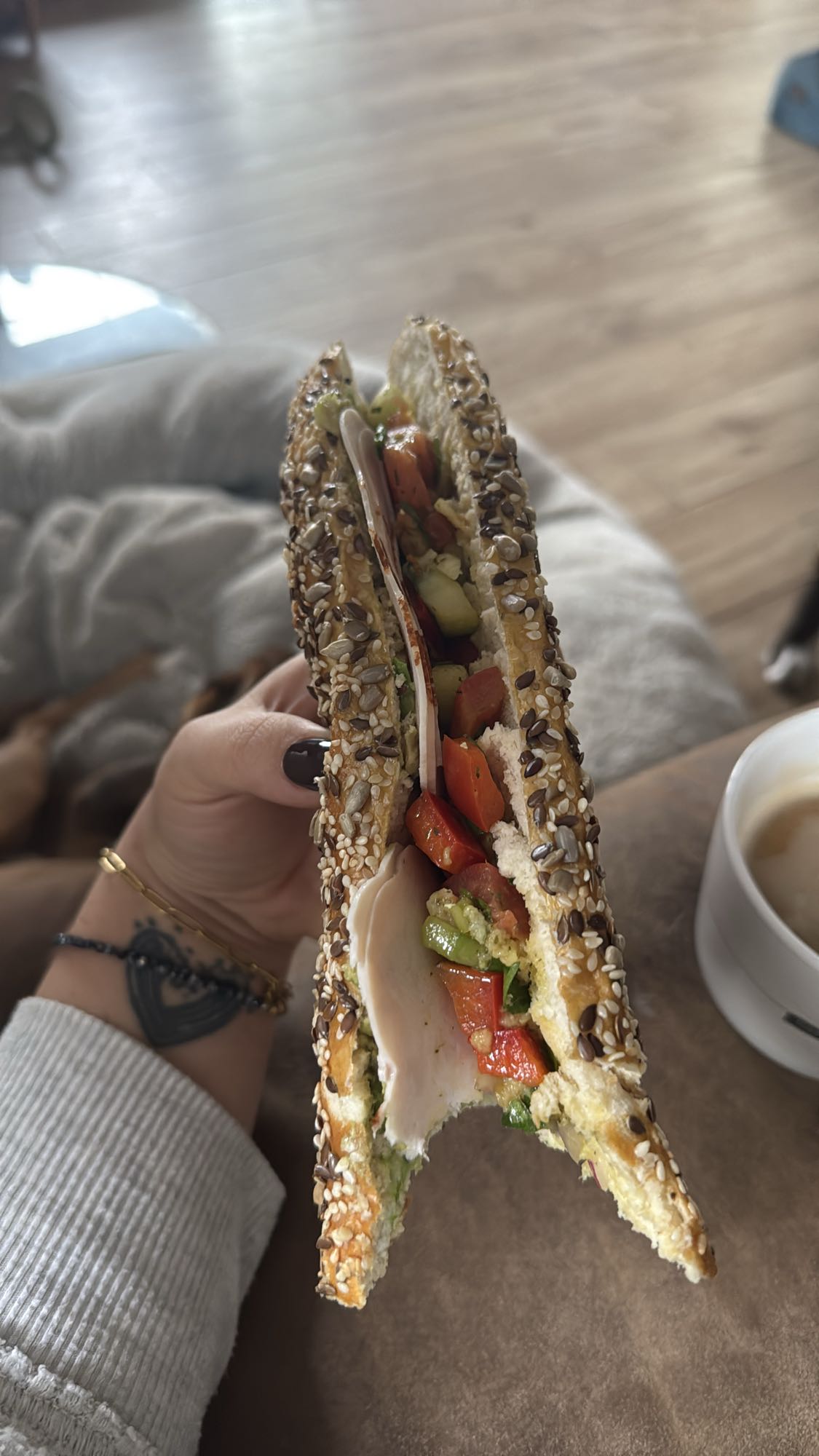 Mehrkorn-Sandwich mit Pute