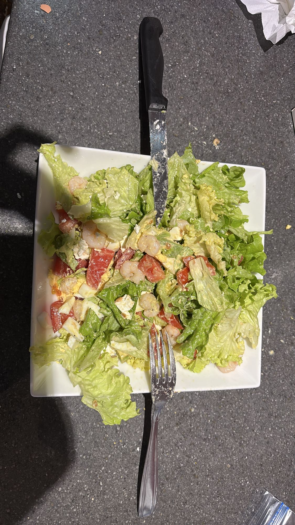 Salade crevettes œuf