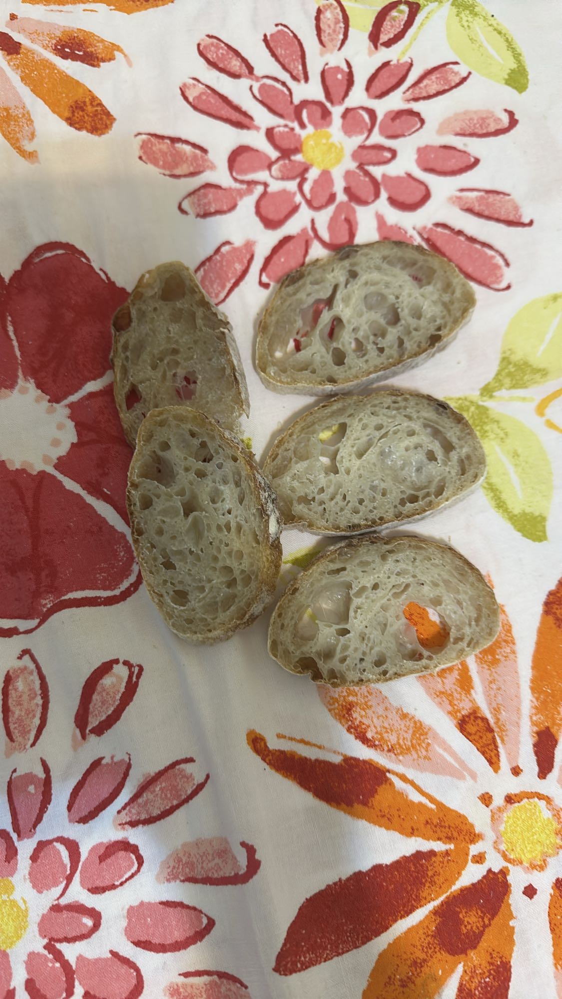 Sliced rustic bread