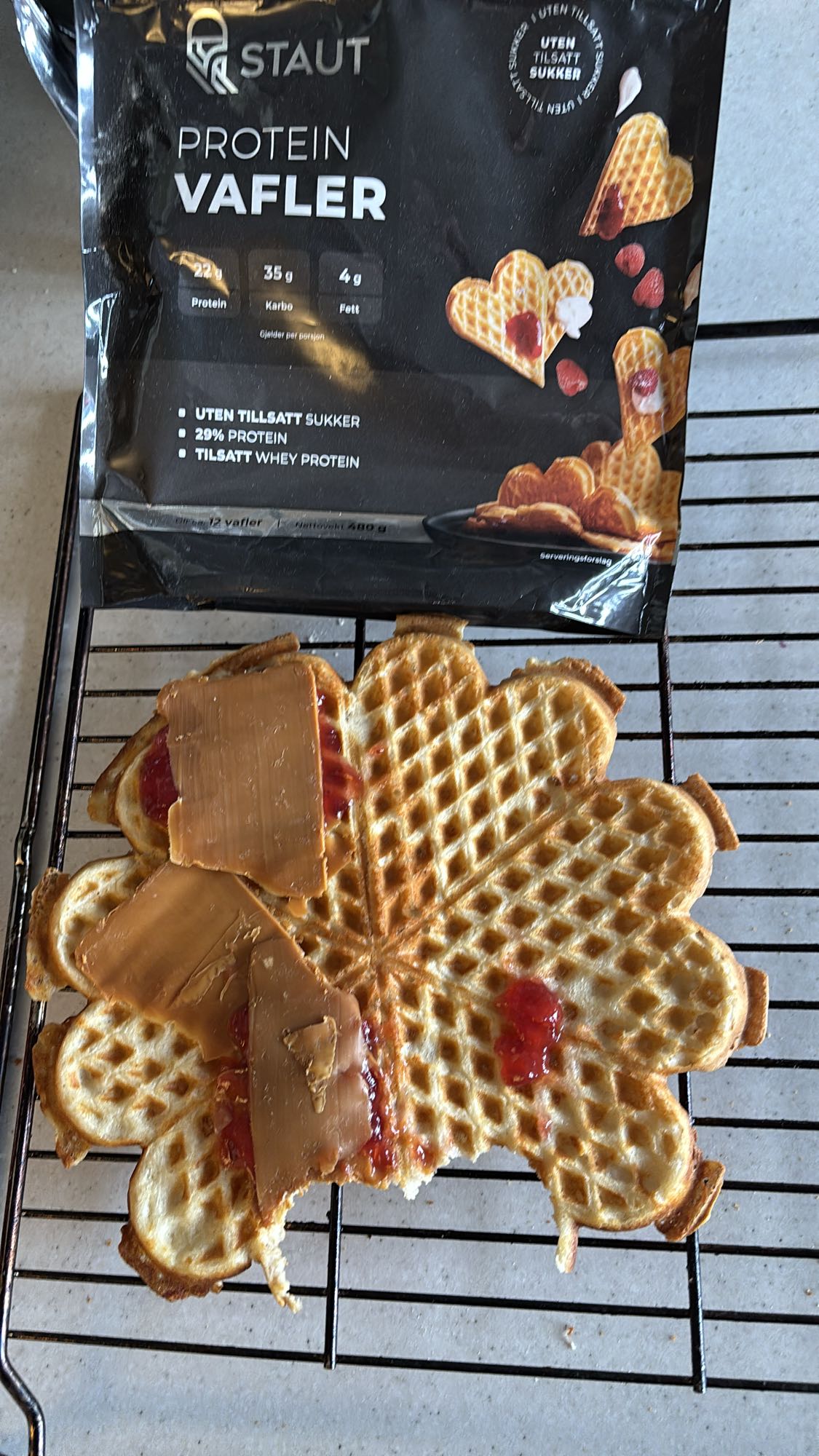 Proteinvaffel med brunost