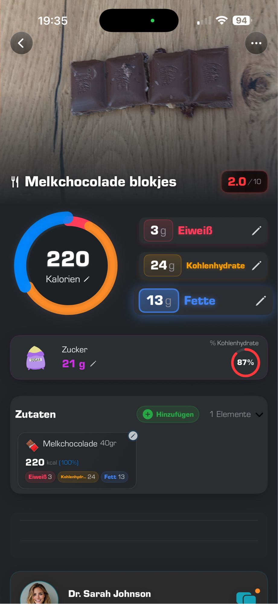 Melkchocolade blokjes