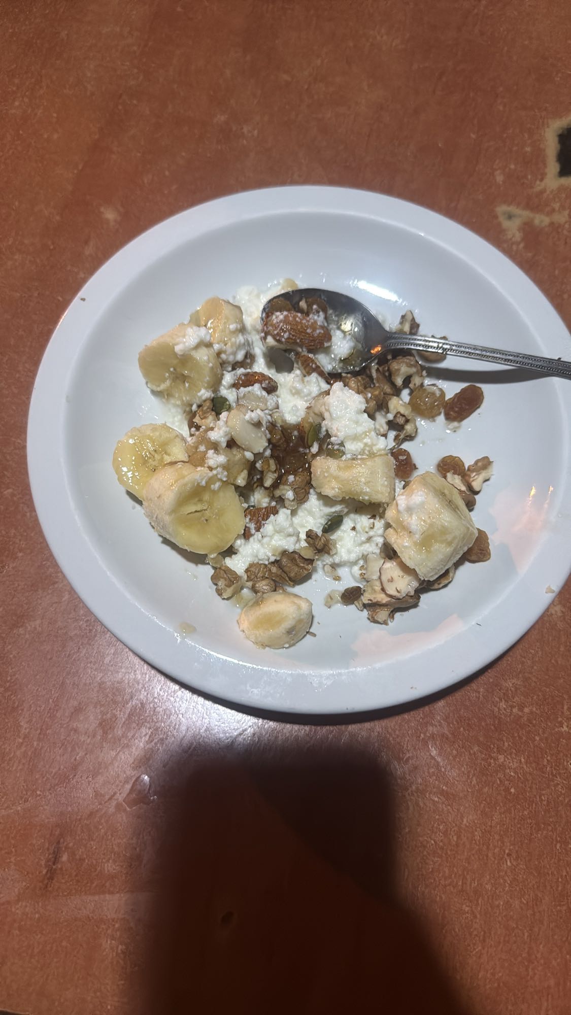 Cottage cheese fruit nut bowl