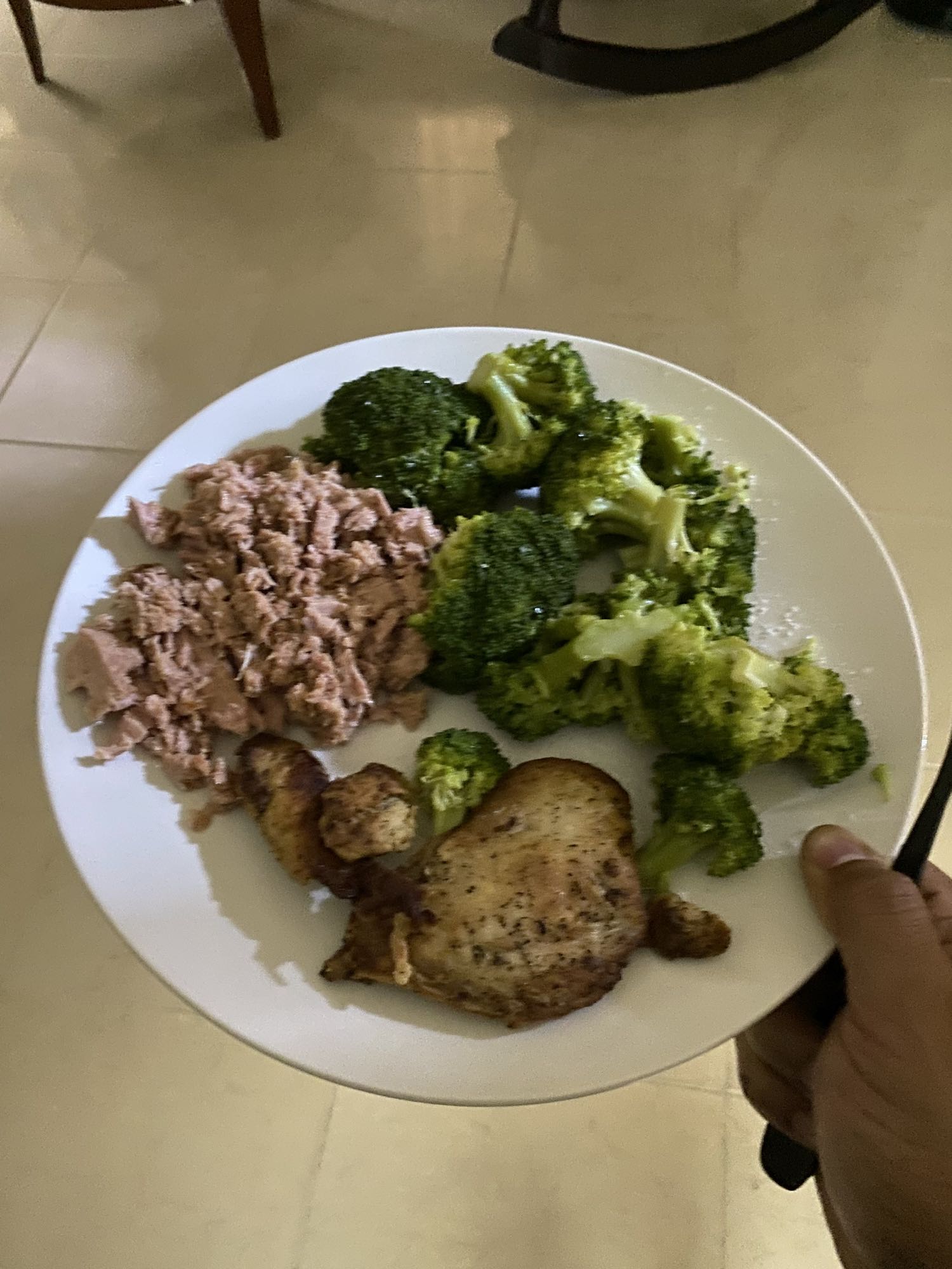 Pollo, atún y brócoli