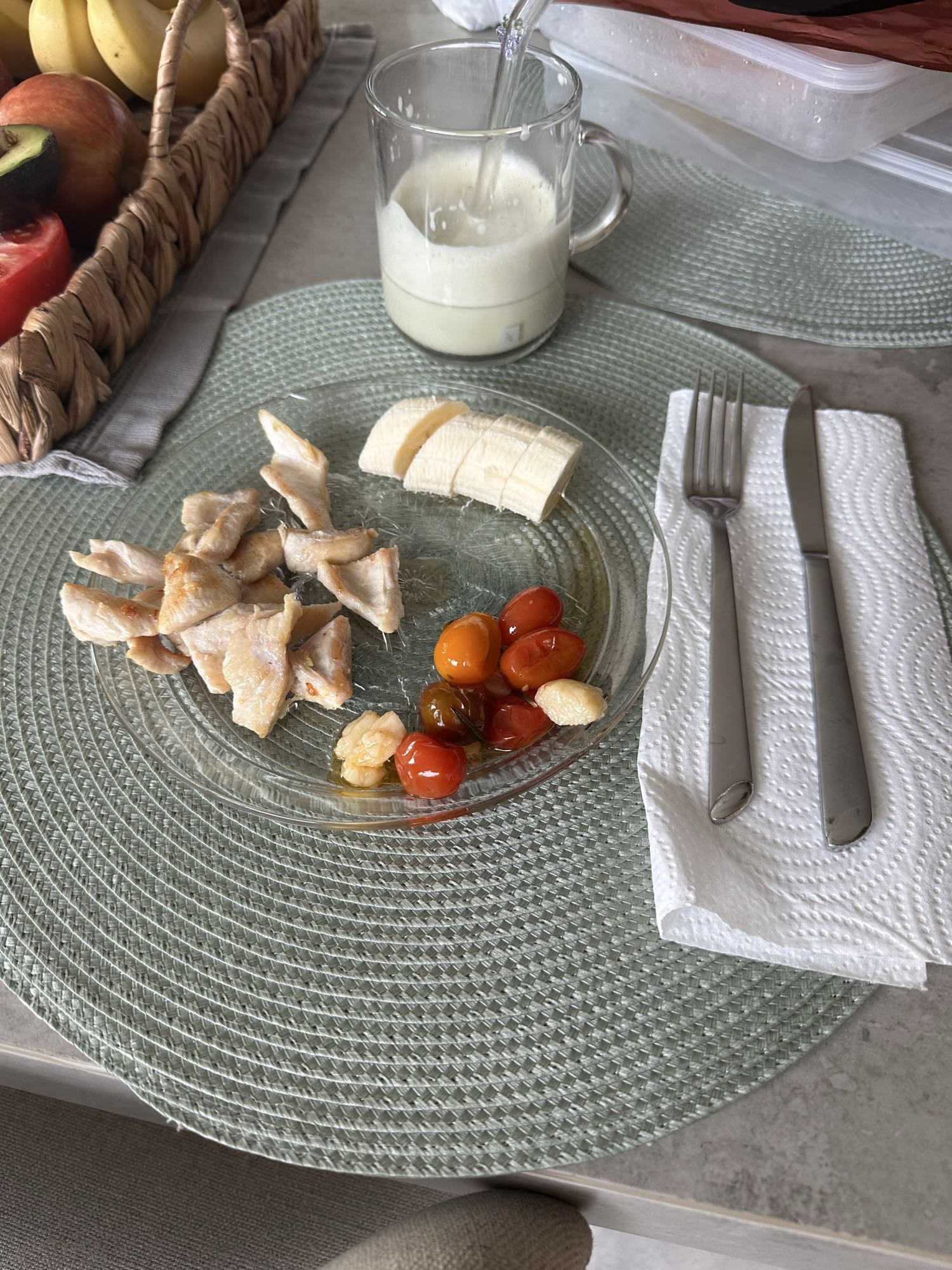 Desayuno saludable pollo