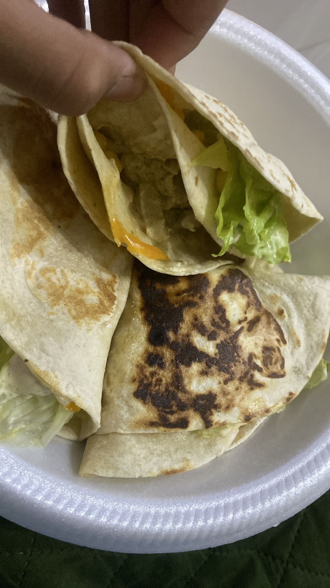 tacos de pollo y queso