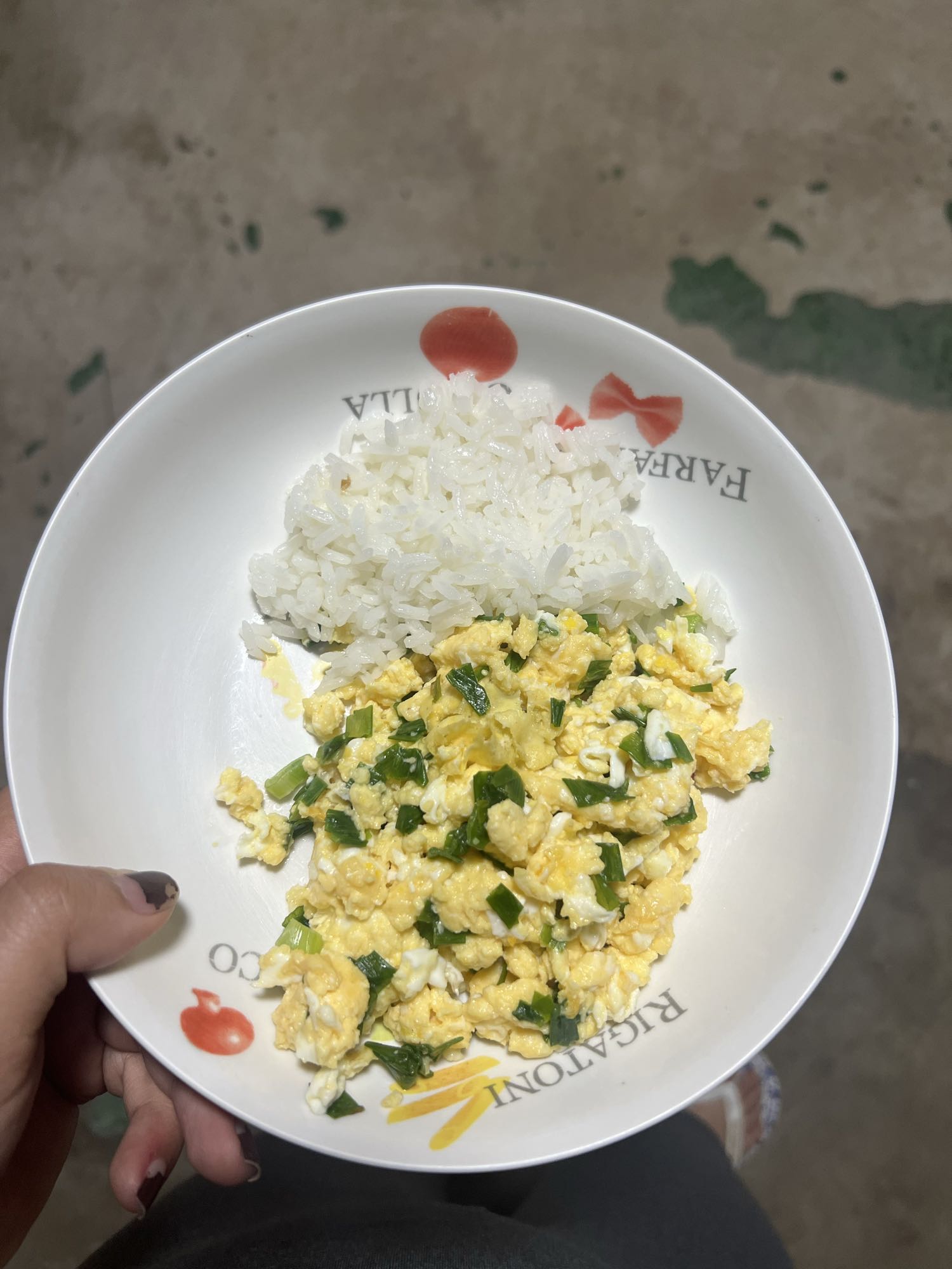 Arroz com ovos mexidos