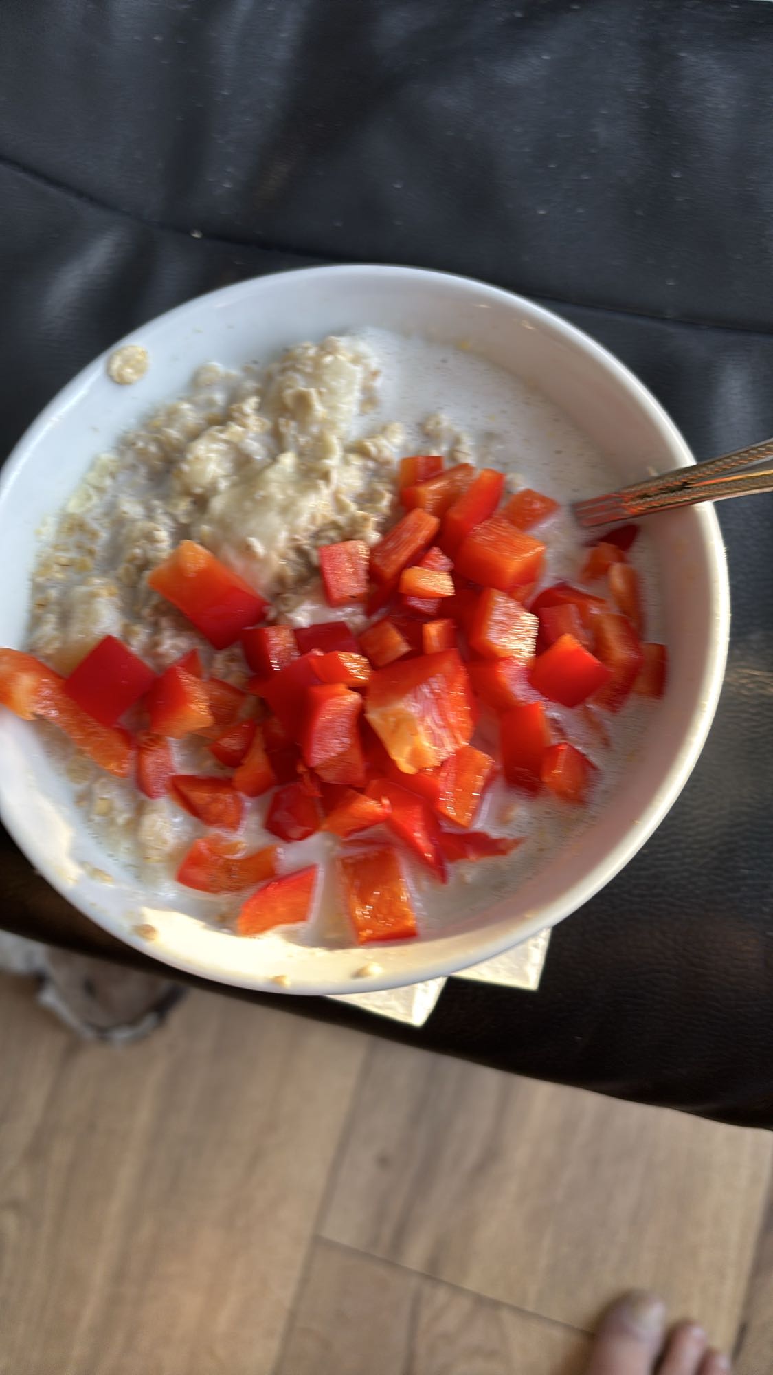 Havregrøt med paprika