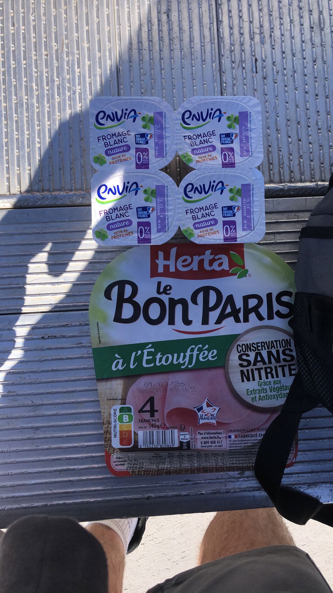 Fromage blanc et jambon