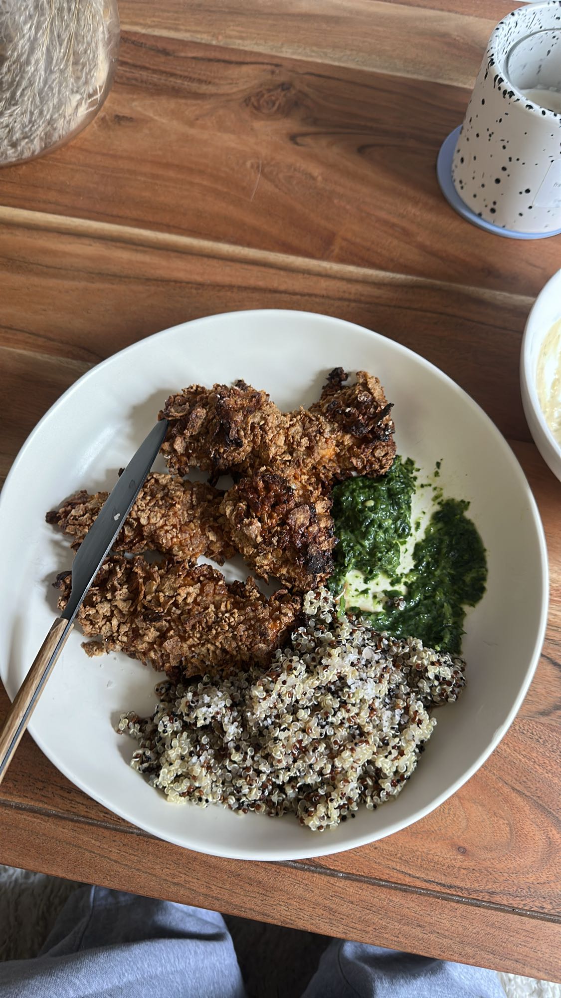 Poulet croustillant et quinoa