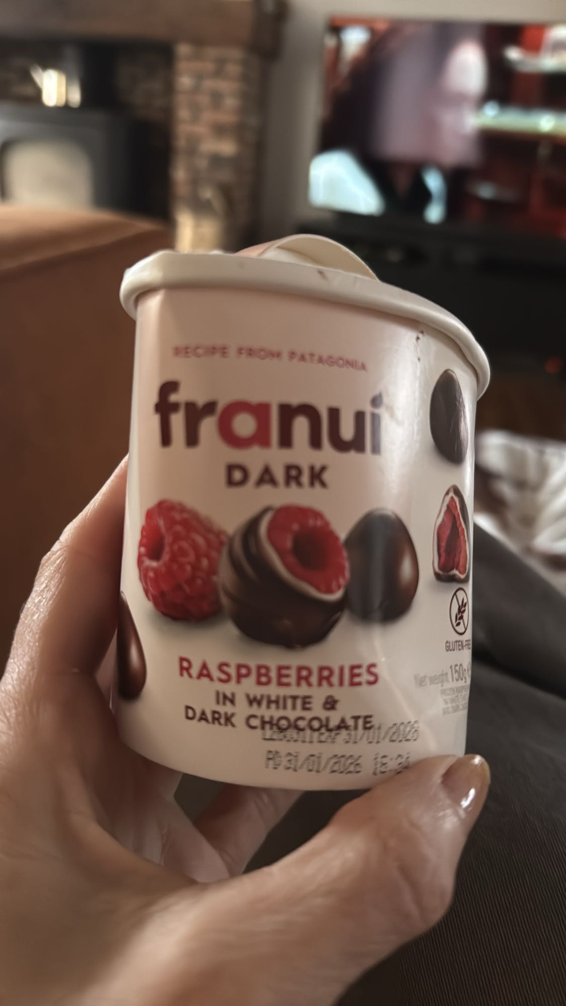 frambozen in chocolade