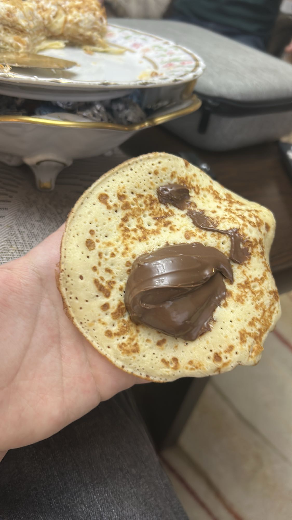 блинчик с шоколадной пастой