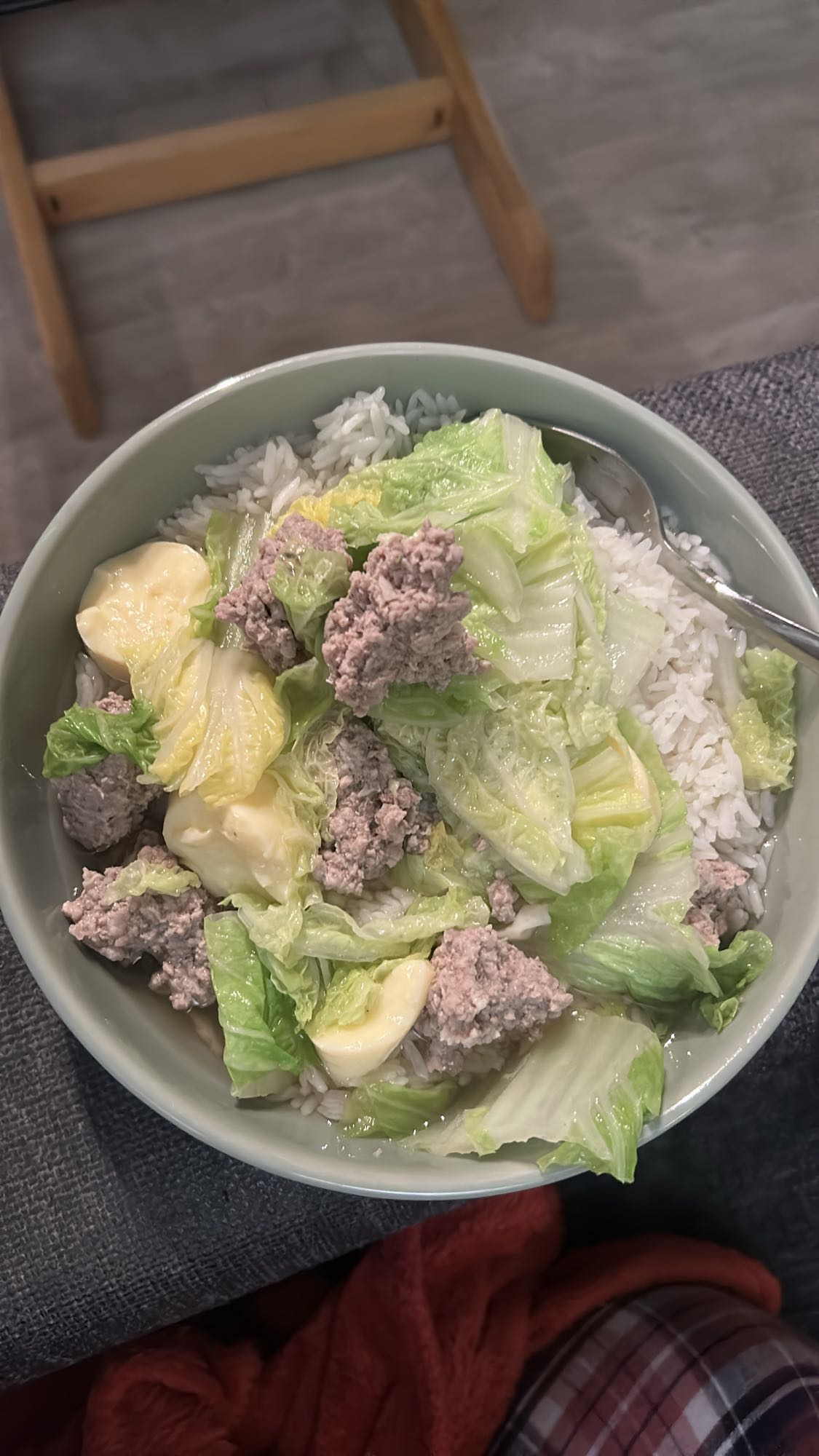 Kjøttdeig med ris og kål