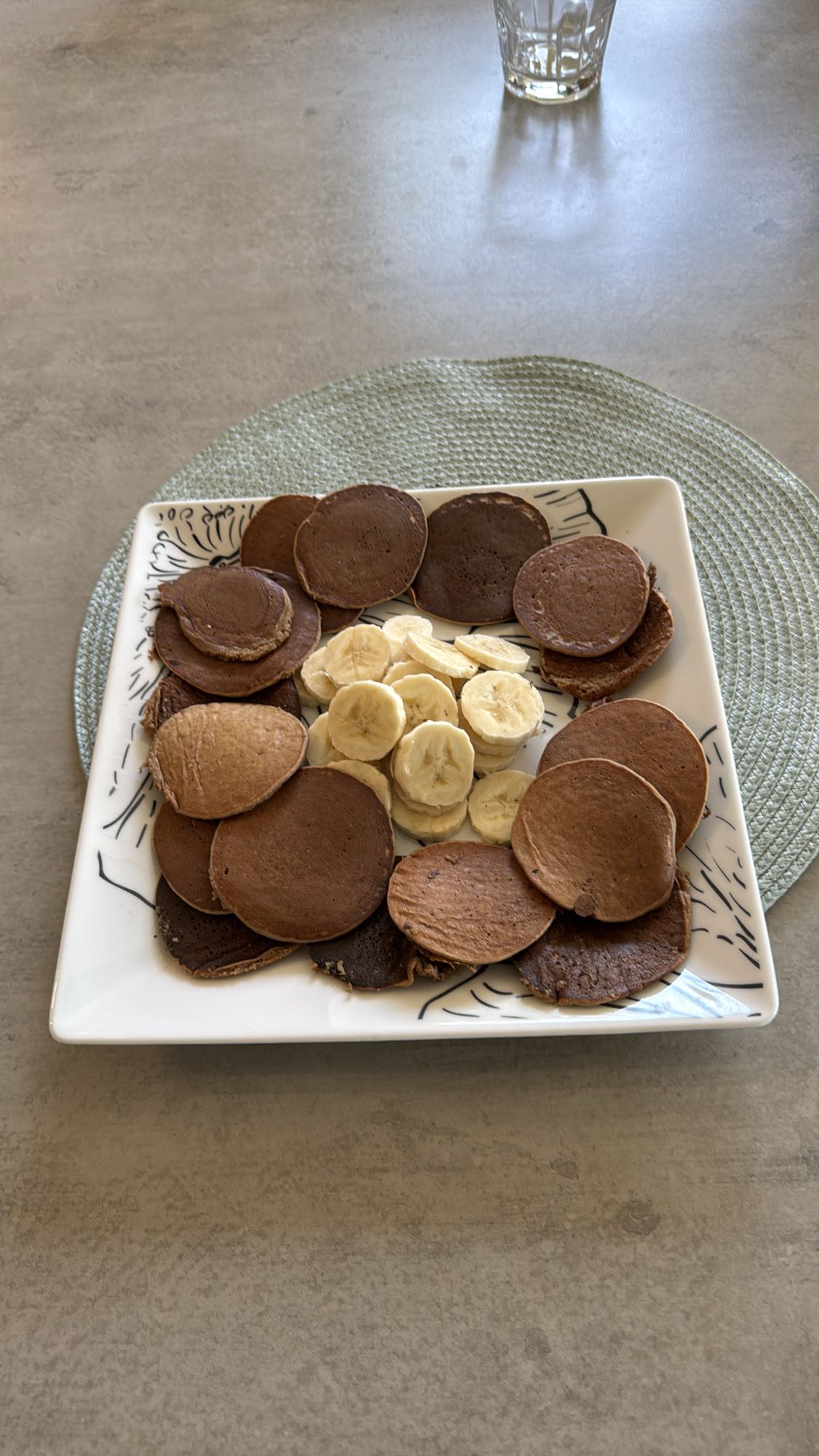 Mini pancakes con plátano