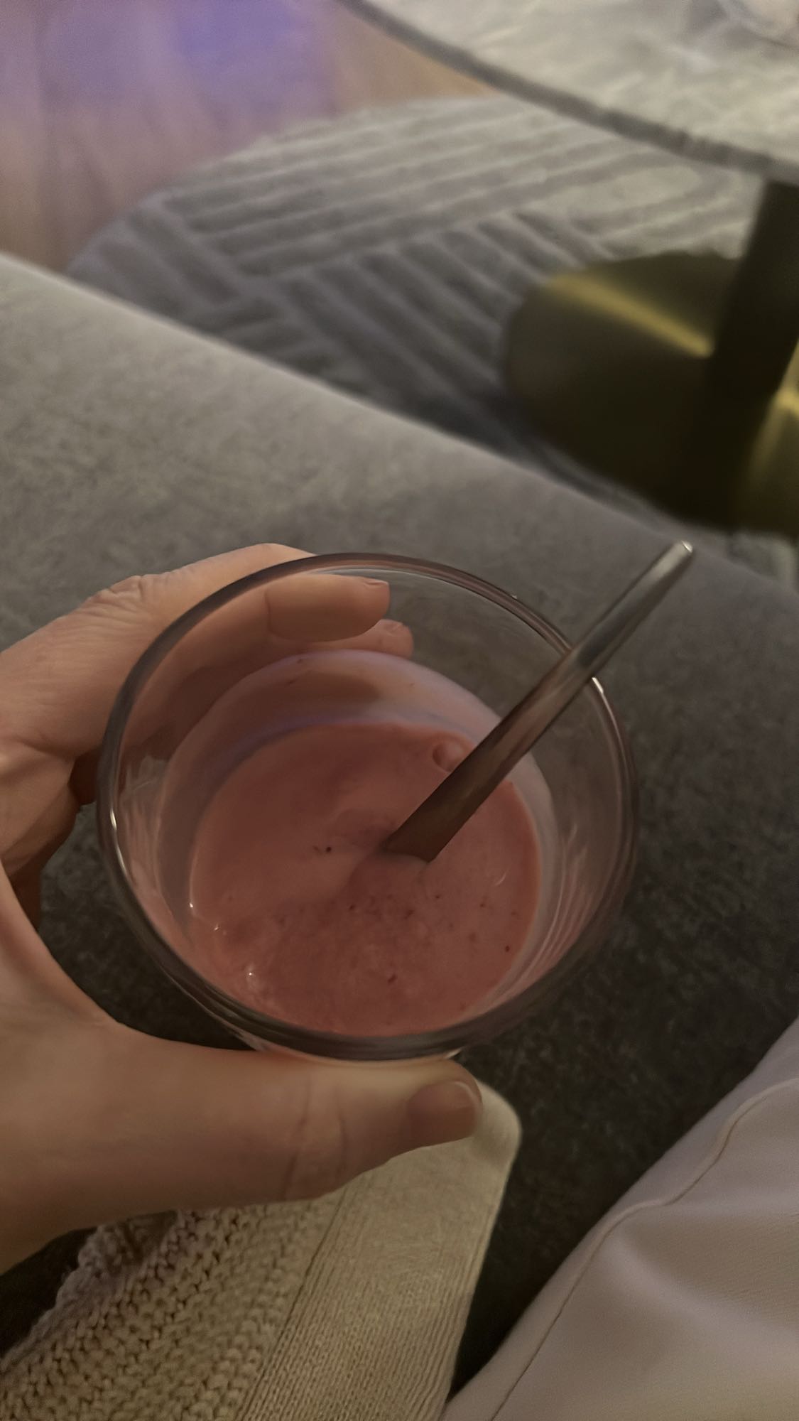 Aardbei yoghurt smoothie