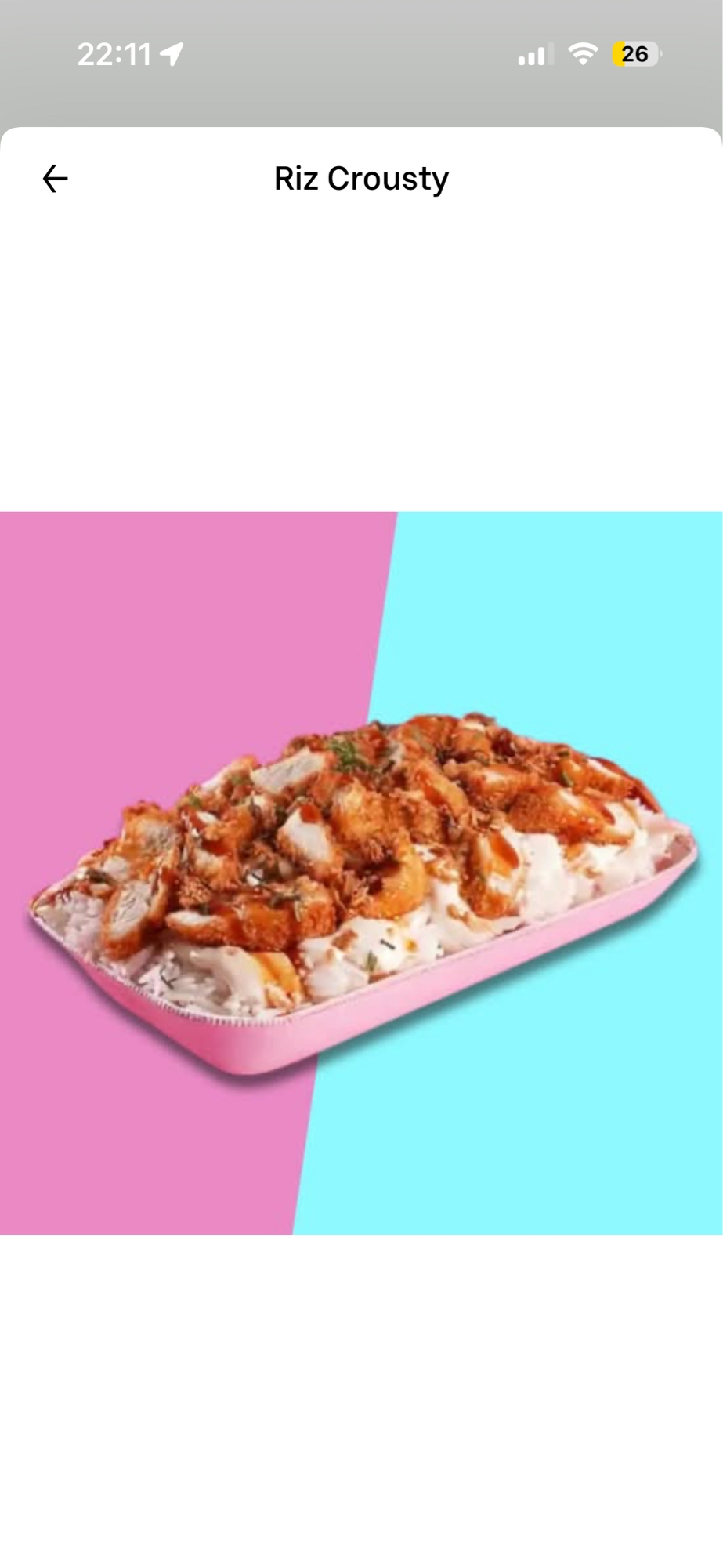 Riz croustillant poulet