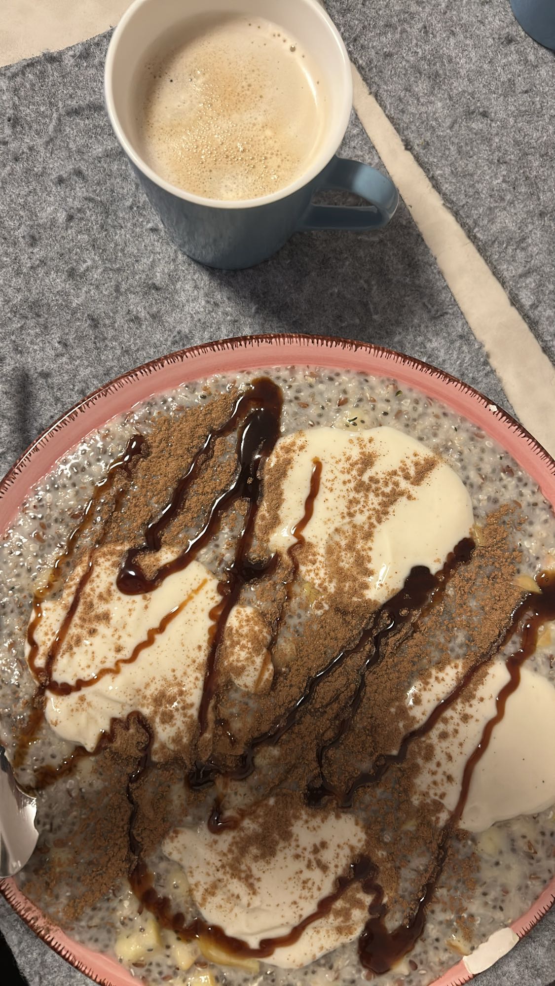 Pudín de chía con café