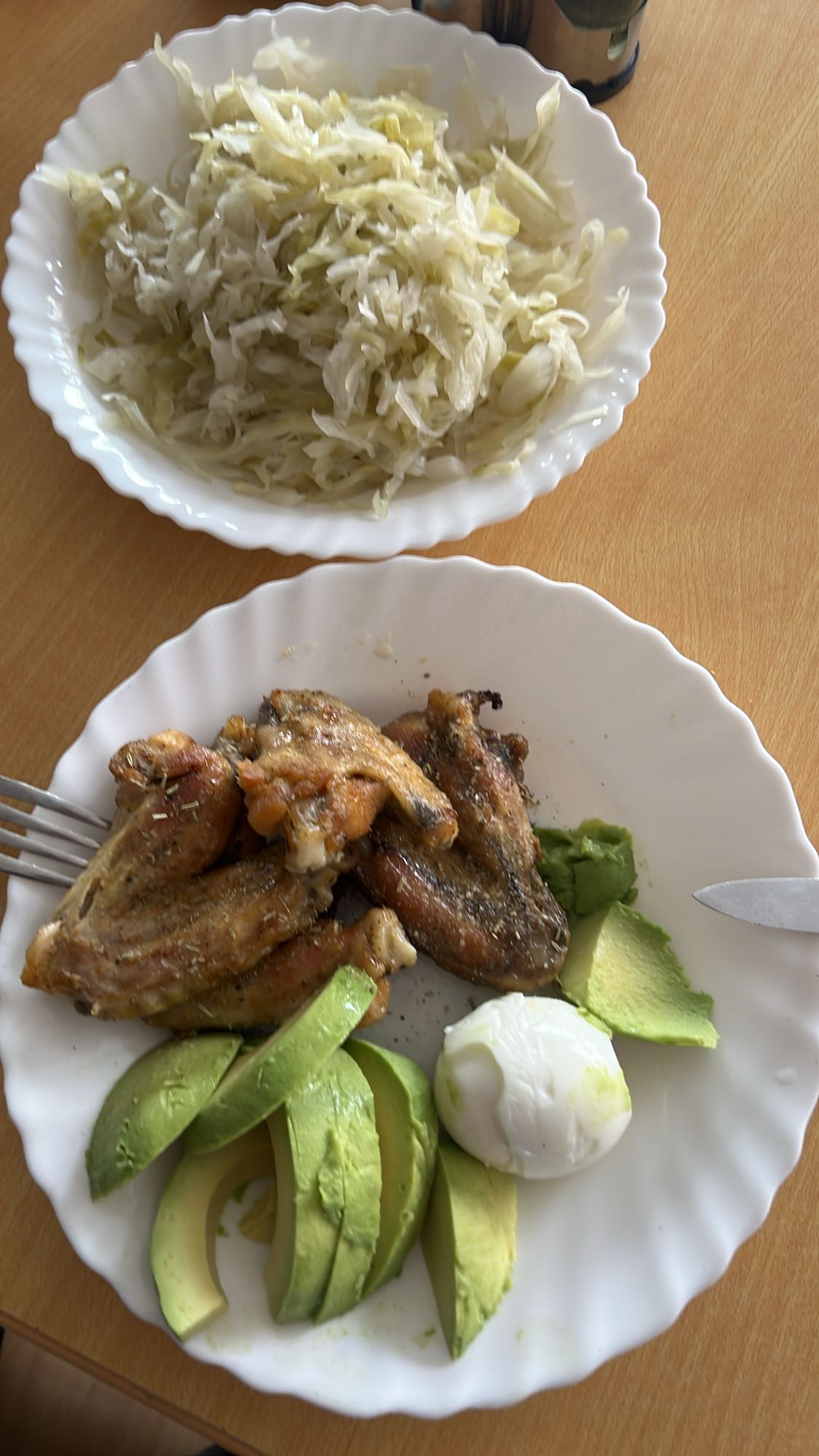 Aripioare, avocado, ou, varză