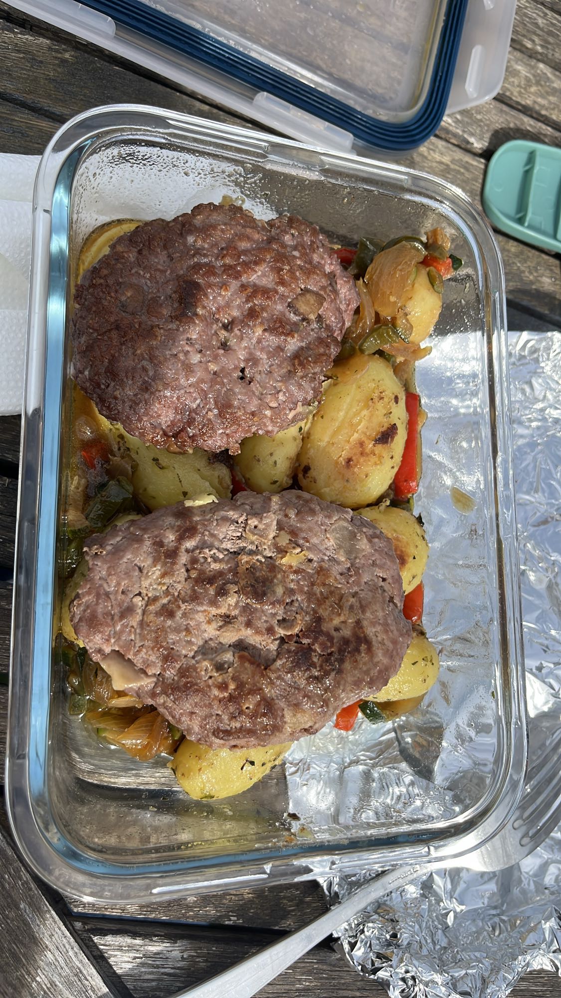 Hamburguesas con patatas