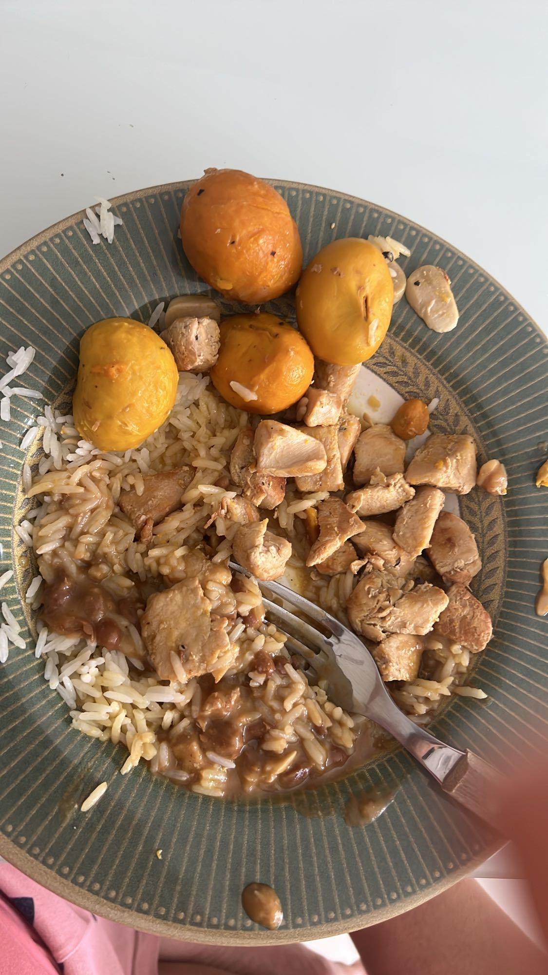 Arroz, frango e pequi
