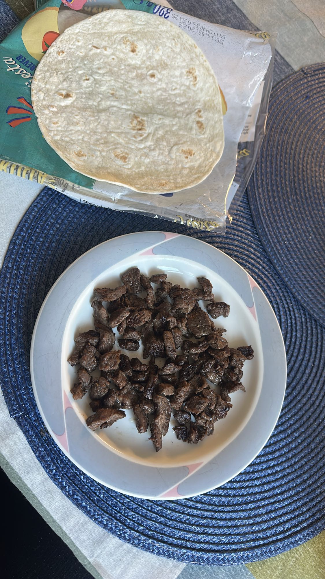 Nötkött med tortilla