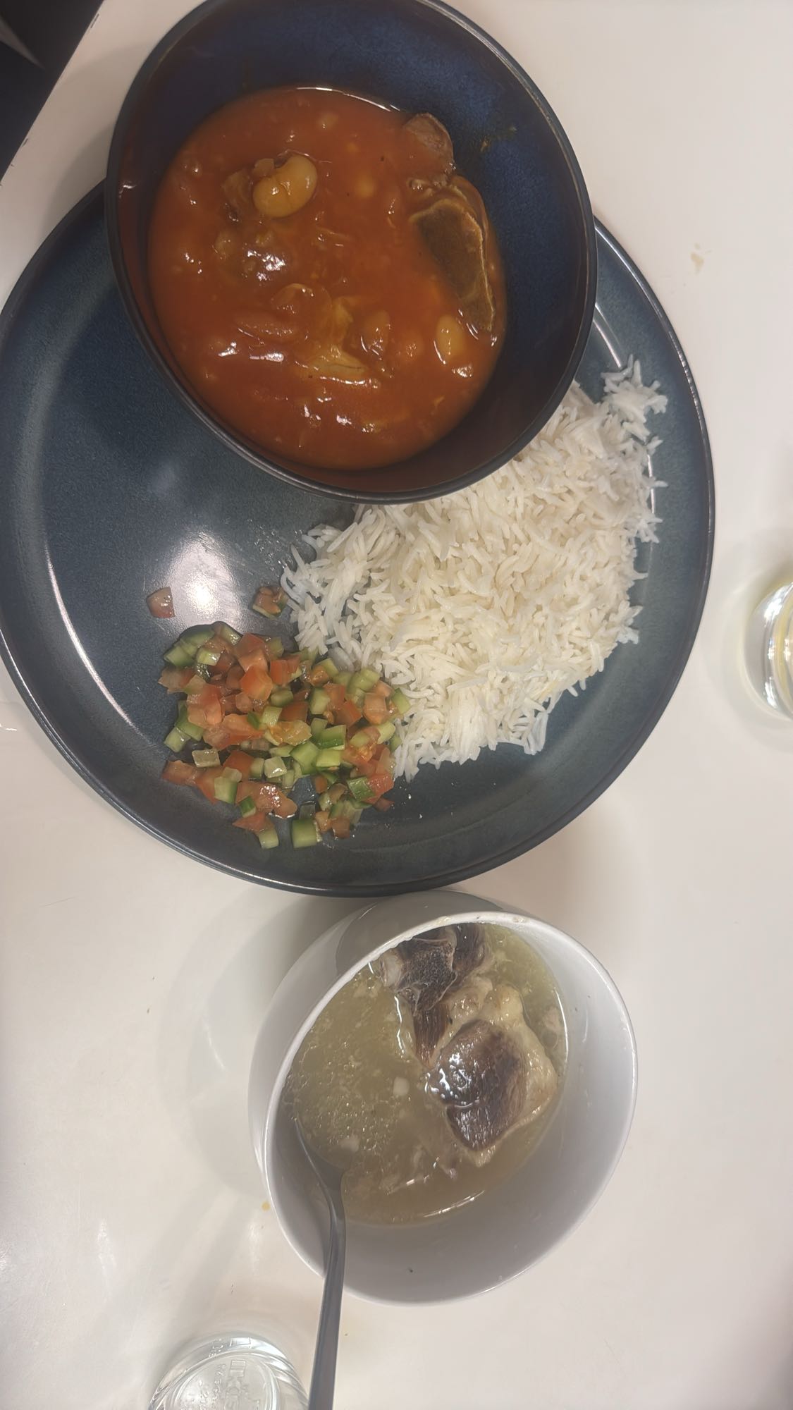 Böngryta med ris och soppa