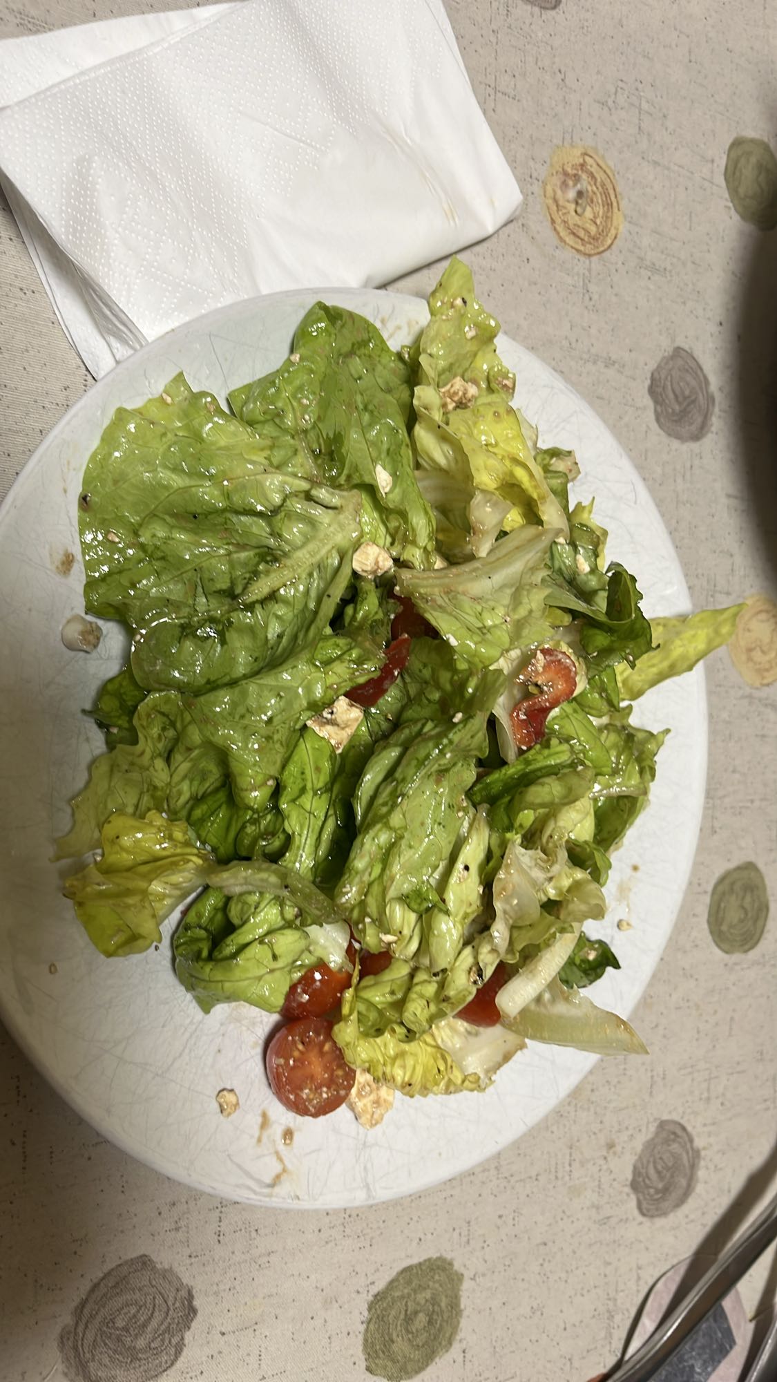 ensalada fresca de lechuga