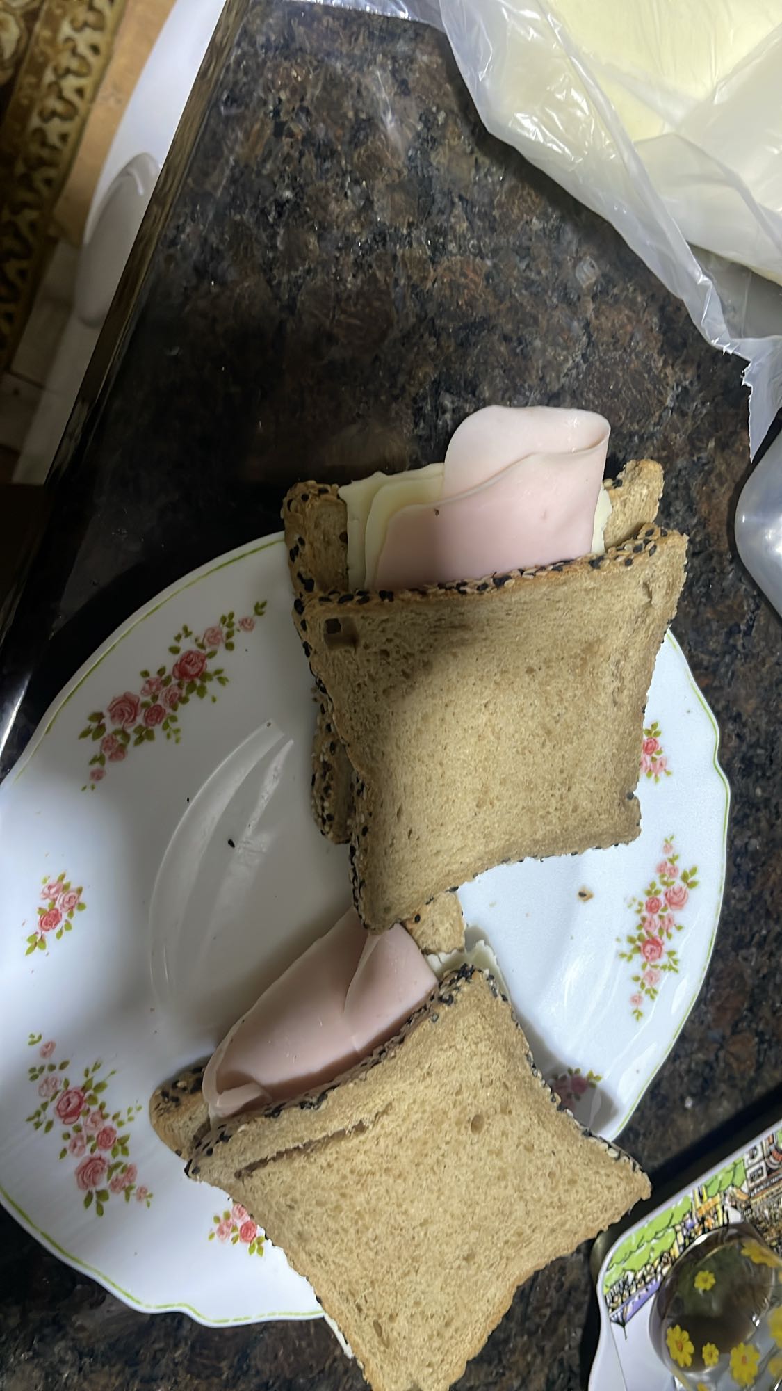 Ham and cheese sandwich