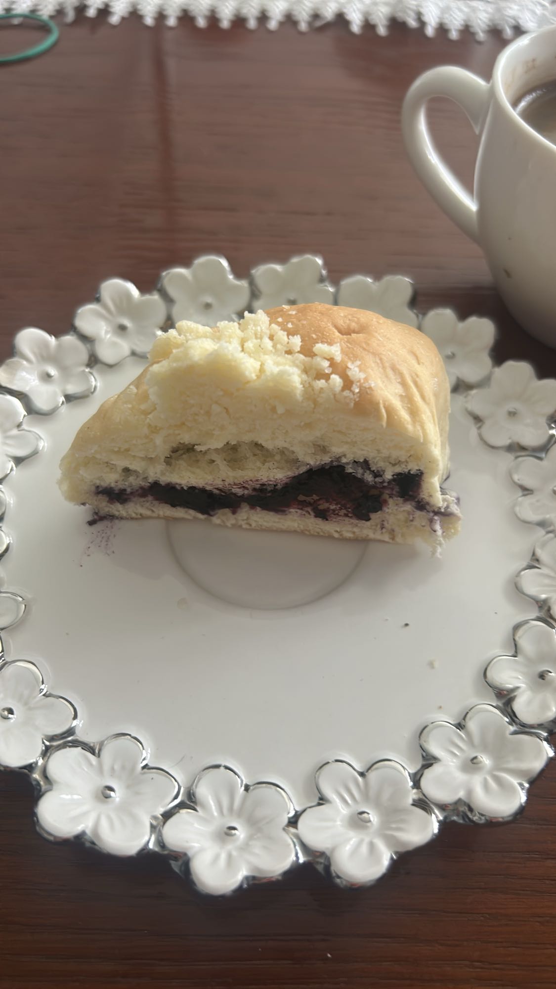 drożdżówka z jagodami