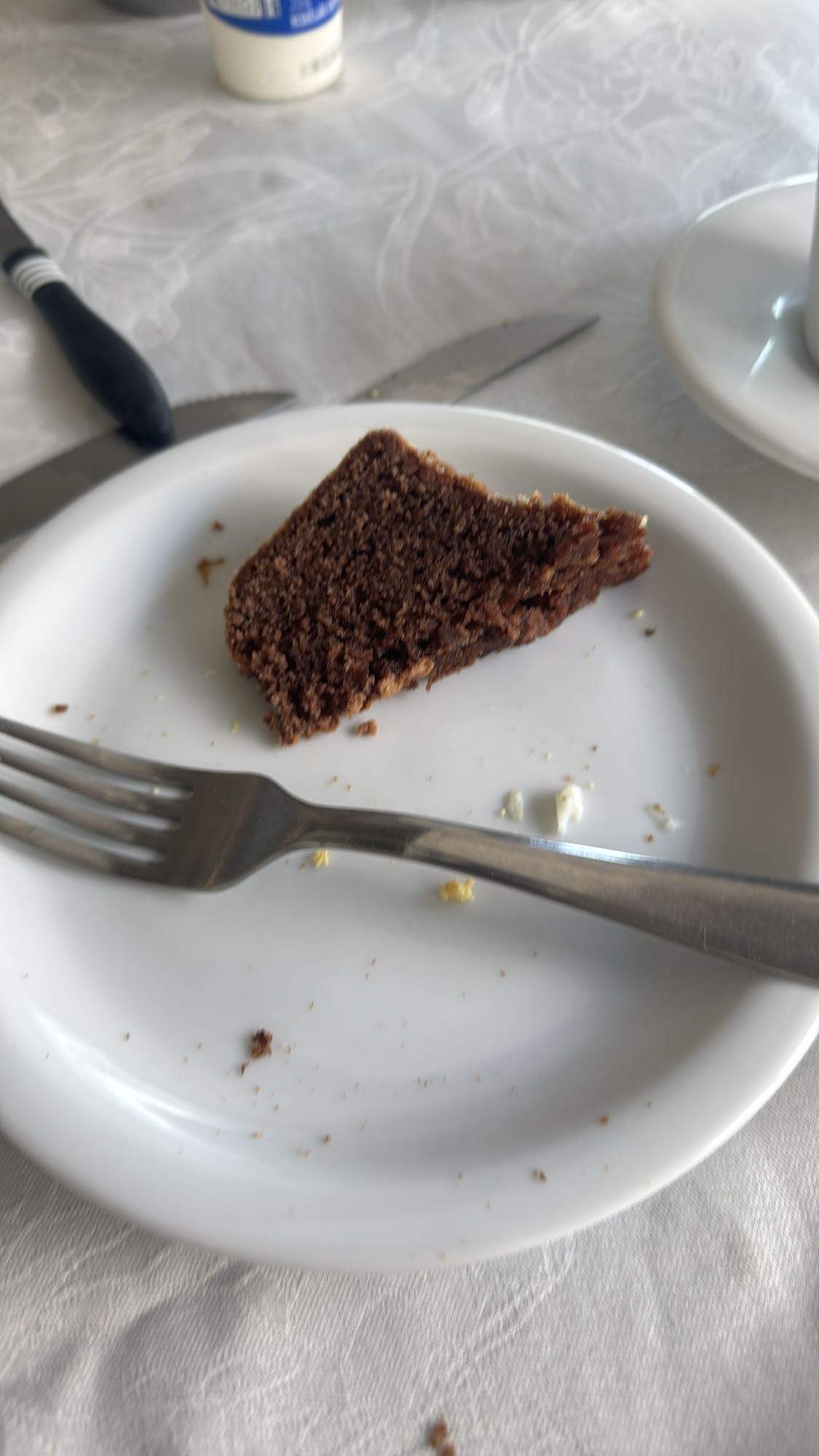 Fatia de bolo de chocolate