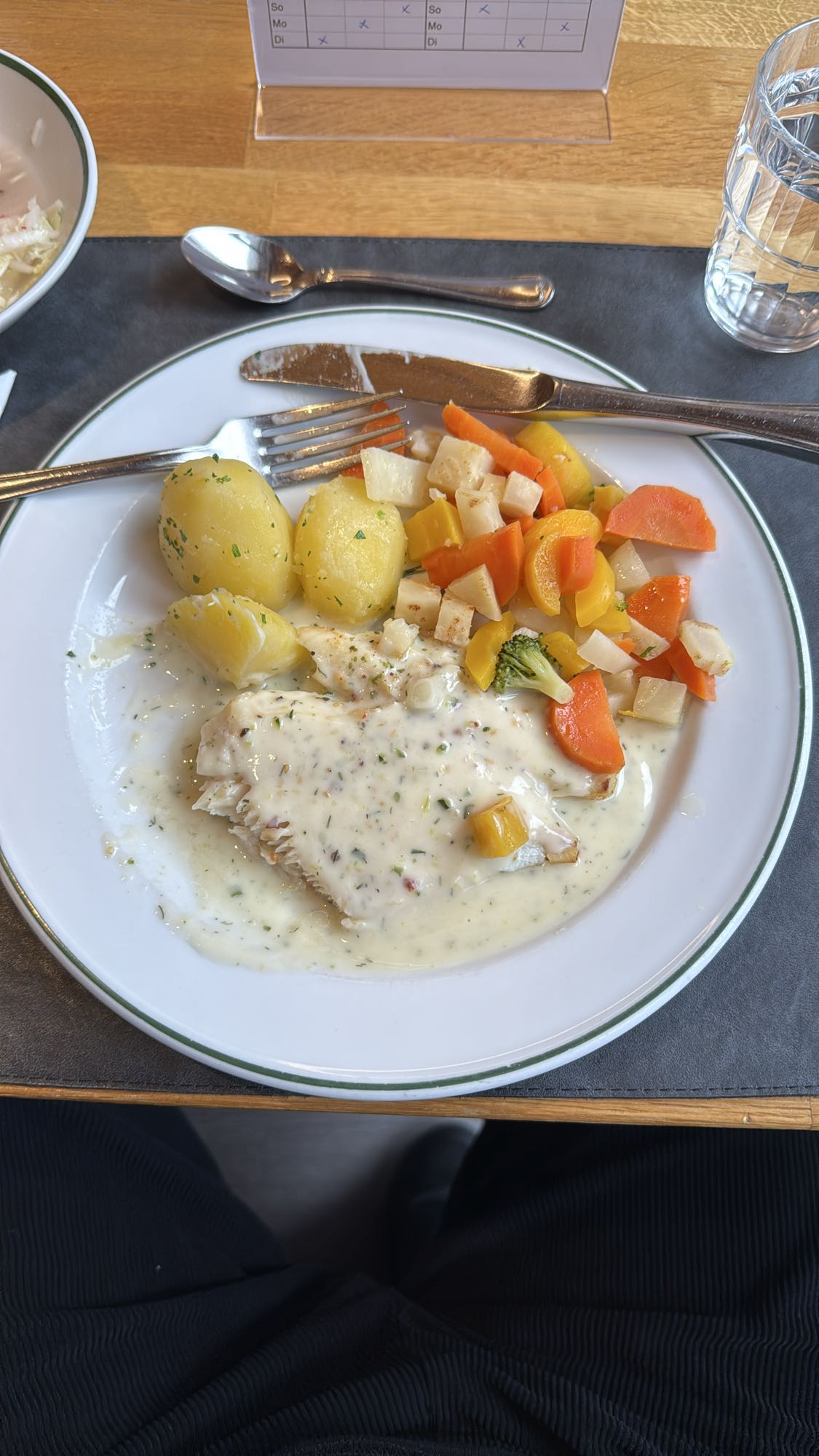 Fisch mit Kartoffeln & Gemüse