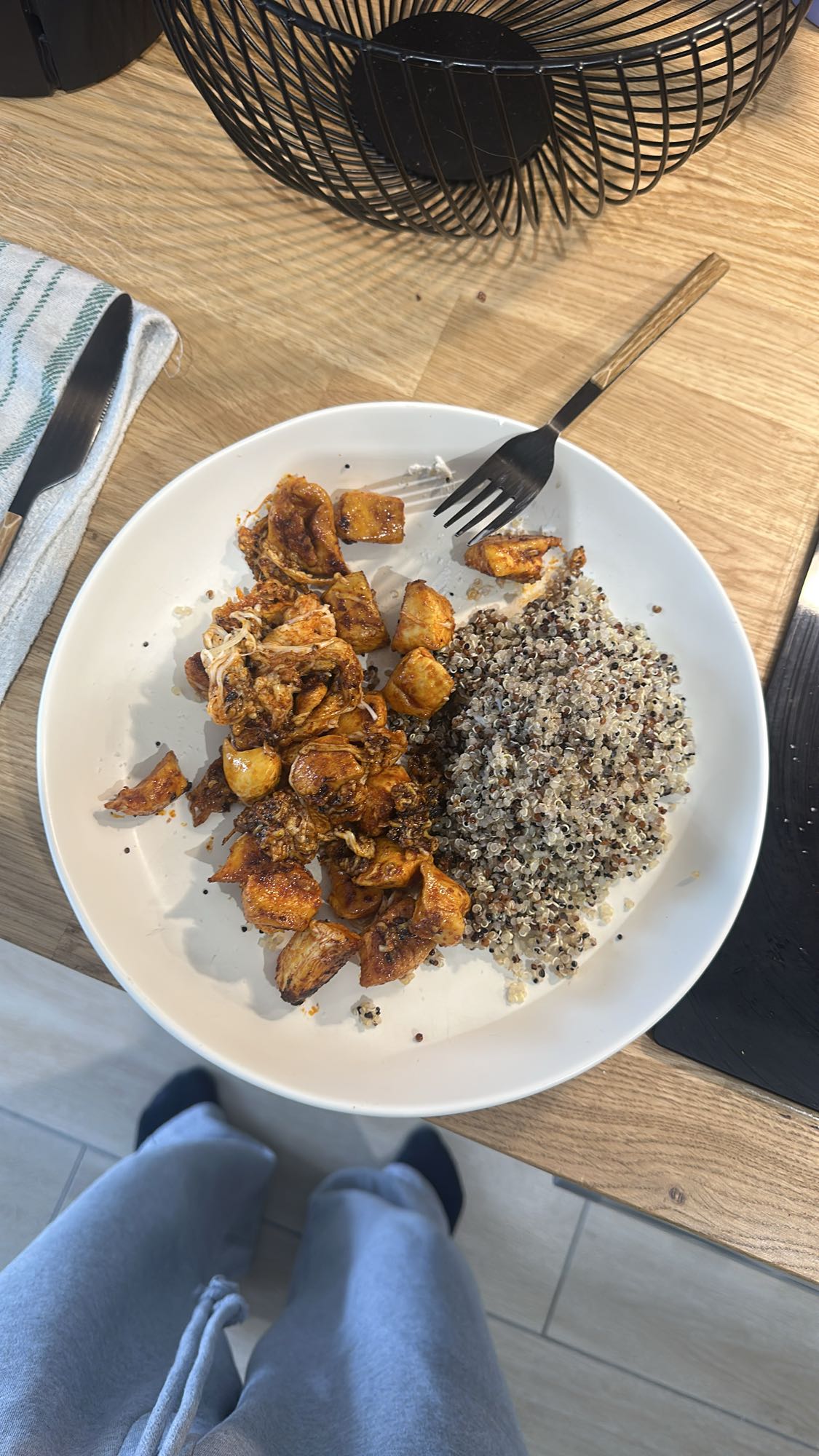 Poulet épicé et quinoa