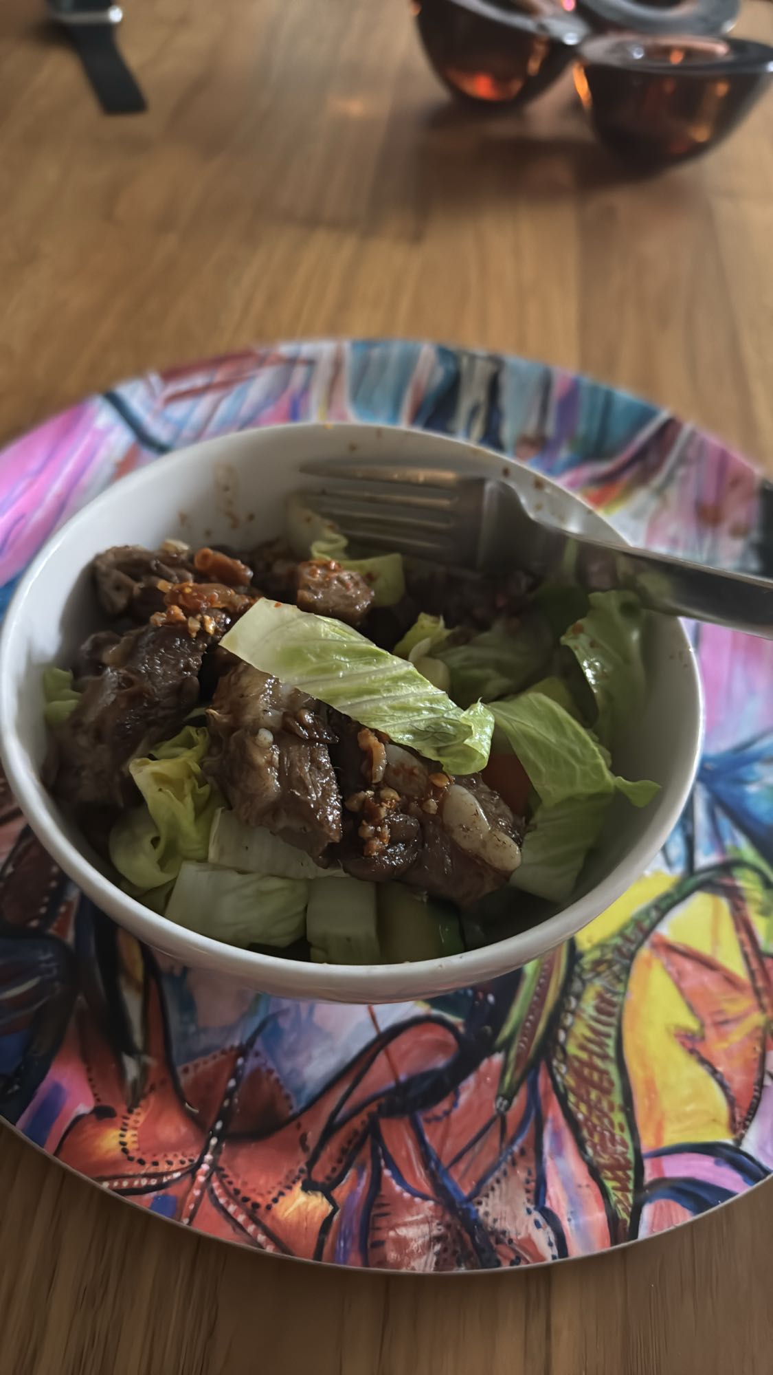 Biffsallad med grönsaker