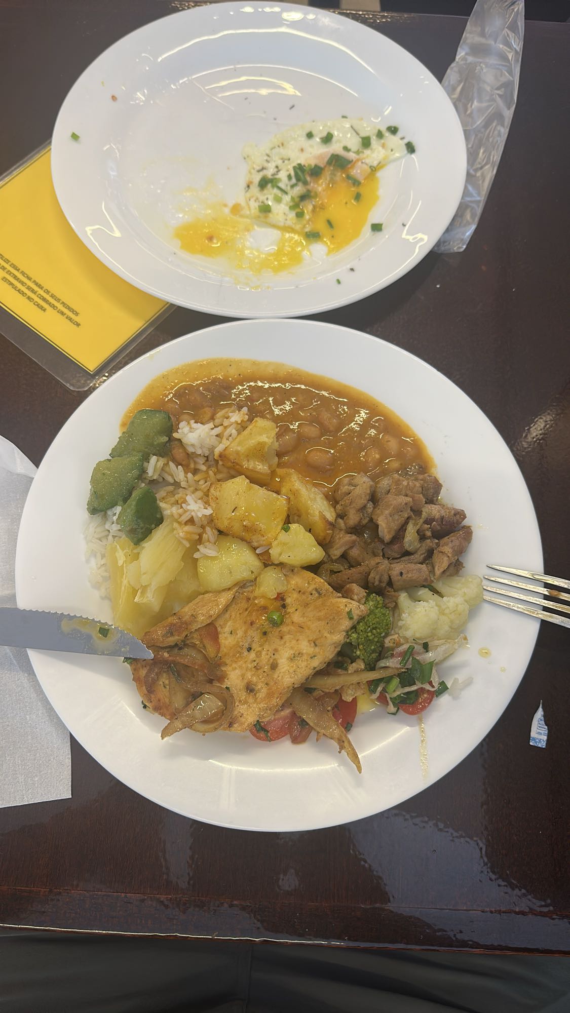 Prato variado com frango