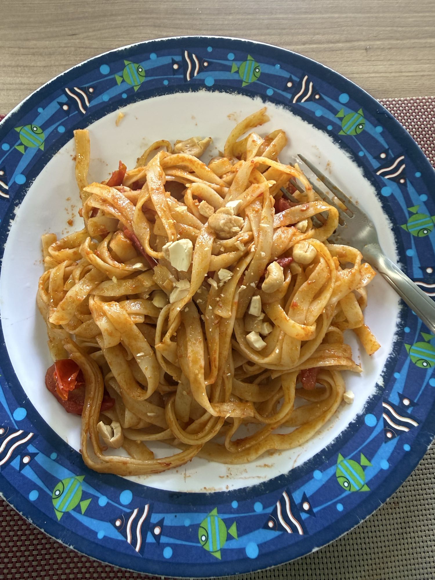 Macarrão com castanhas