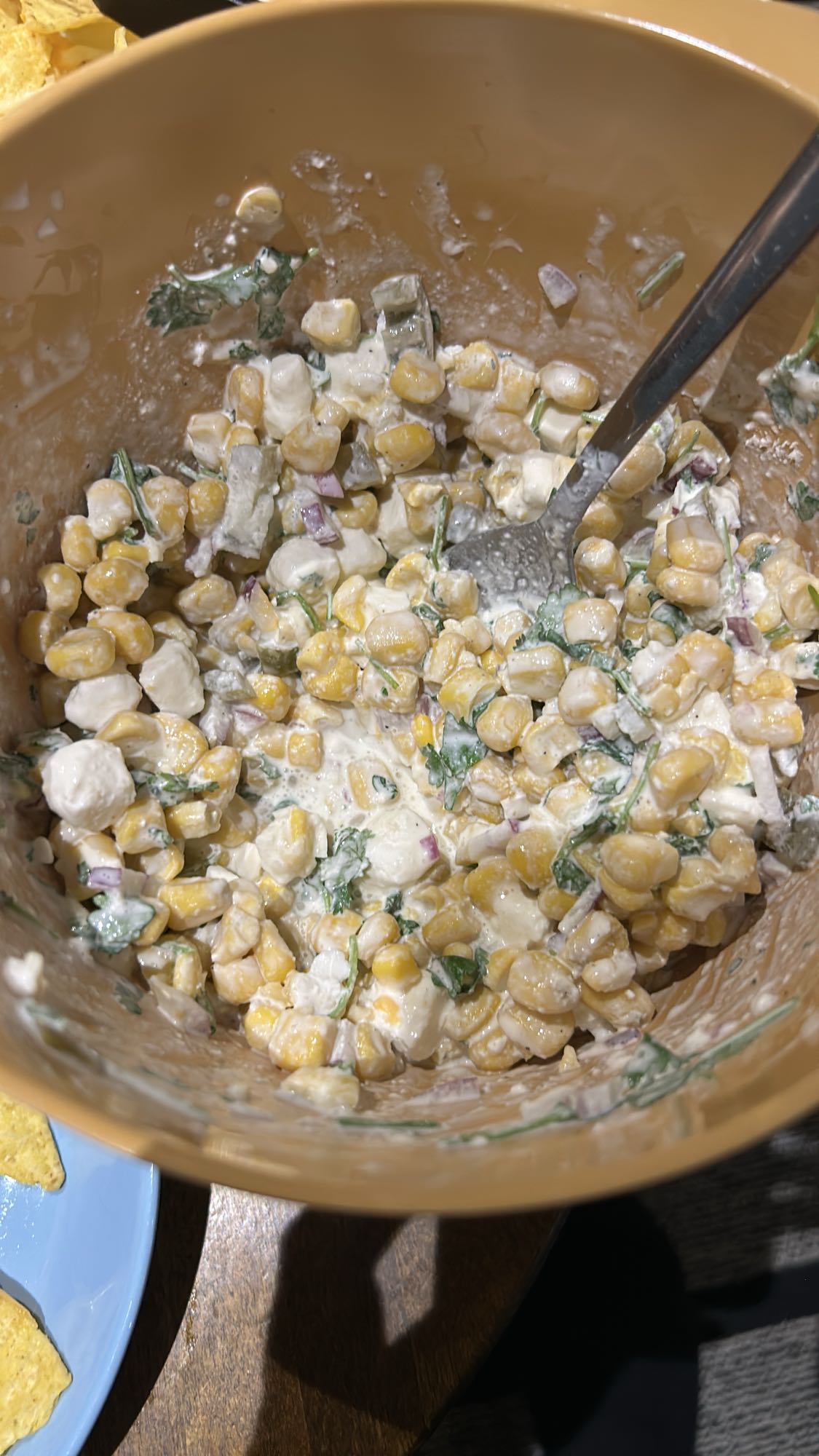 Majssallad med gräddfil